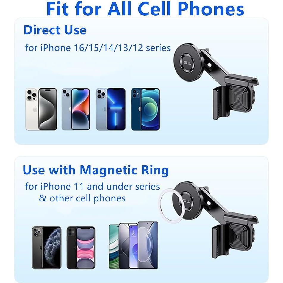 Soporte Magnético para Teléfono Tesla Model 3/Y - Ajustable