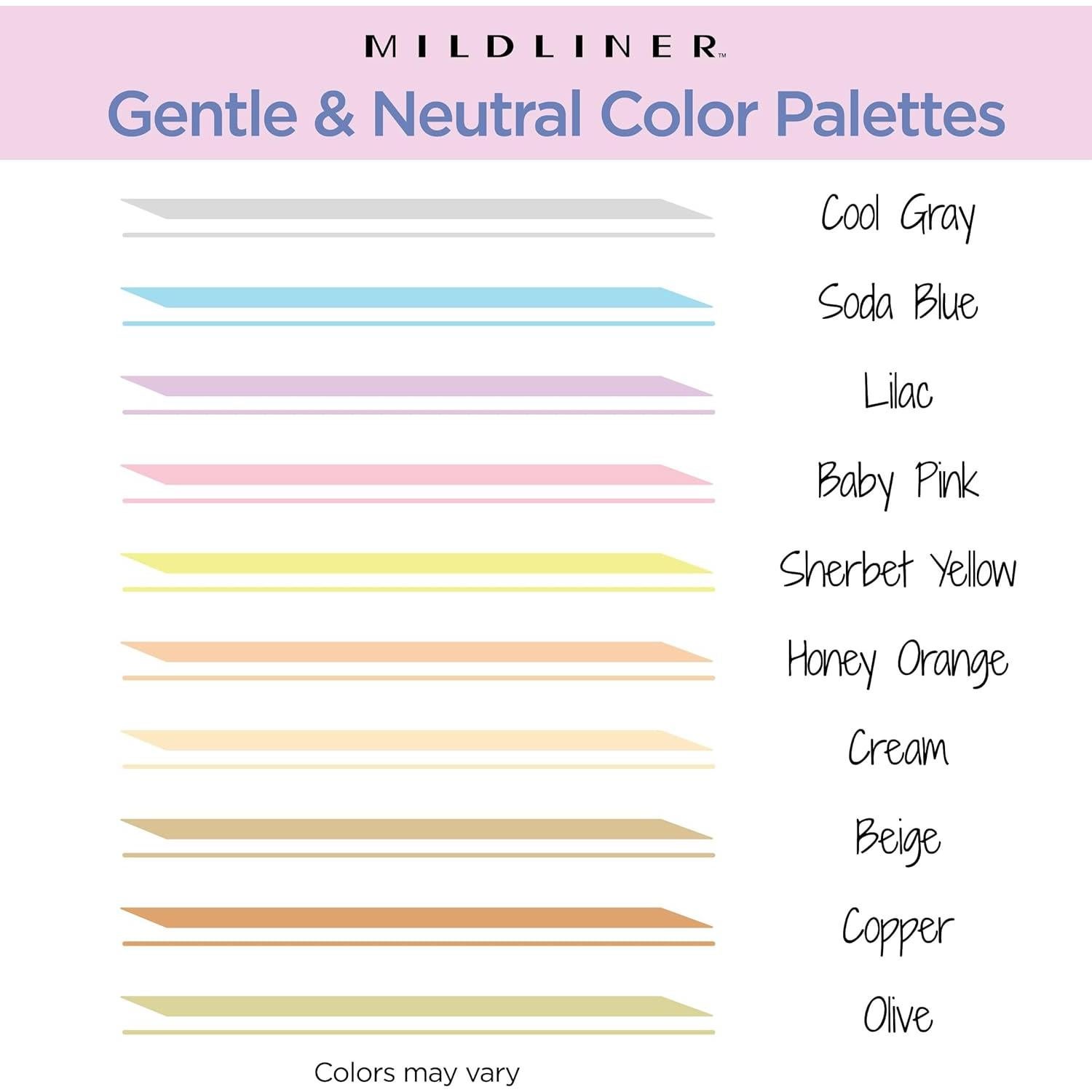 Juego de resaltadores Zebra Pen Mildliner 10 colores suaves