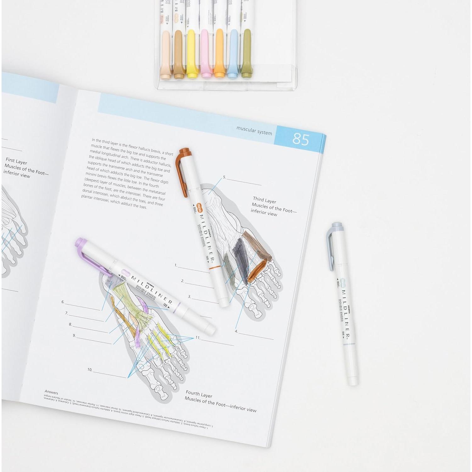 Juego de resaltadores Zebra Pen Mildliner 10 colores suaves