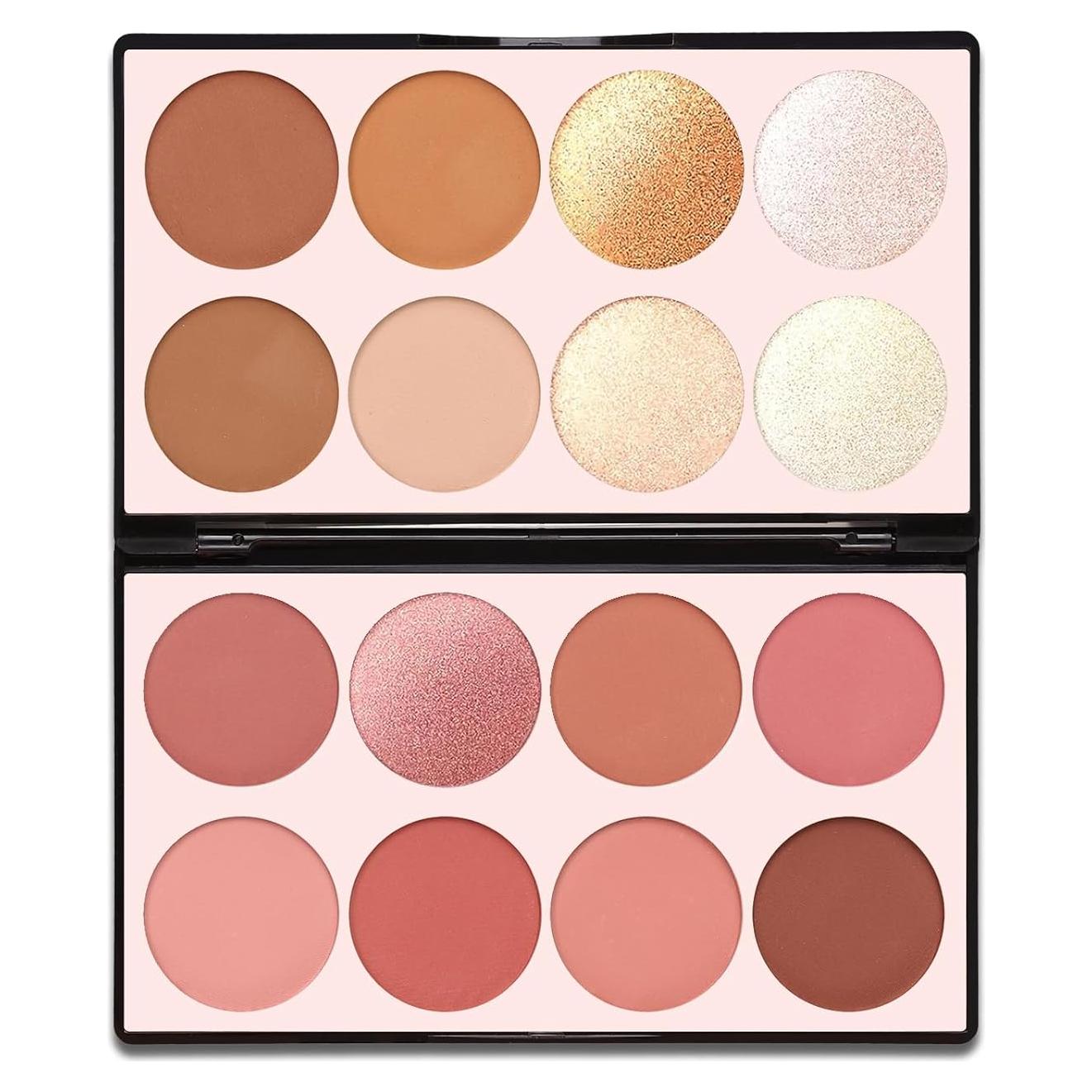 Paleta de Contorno 16 Colores SPRINGSKY - Rubores e Iluminadores