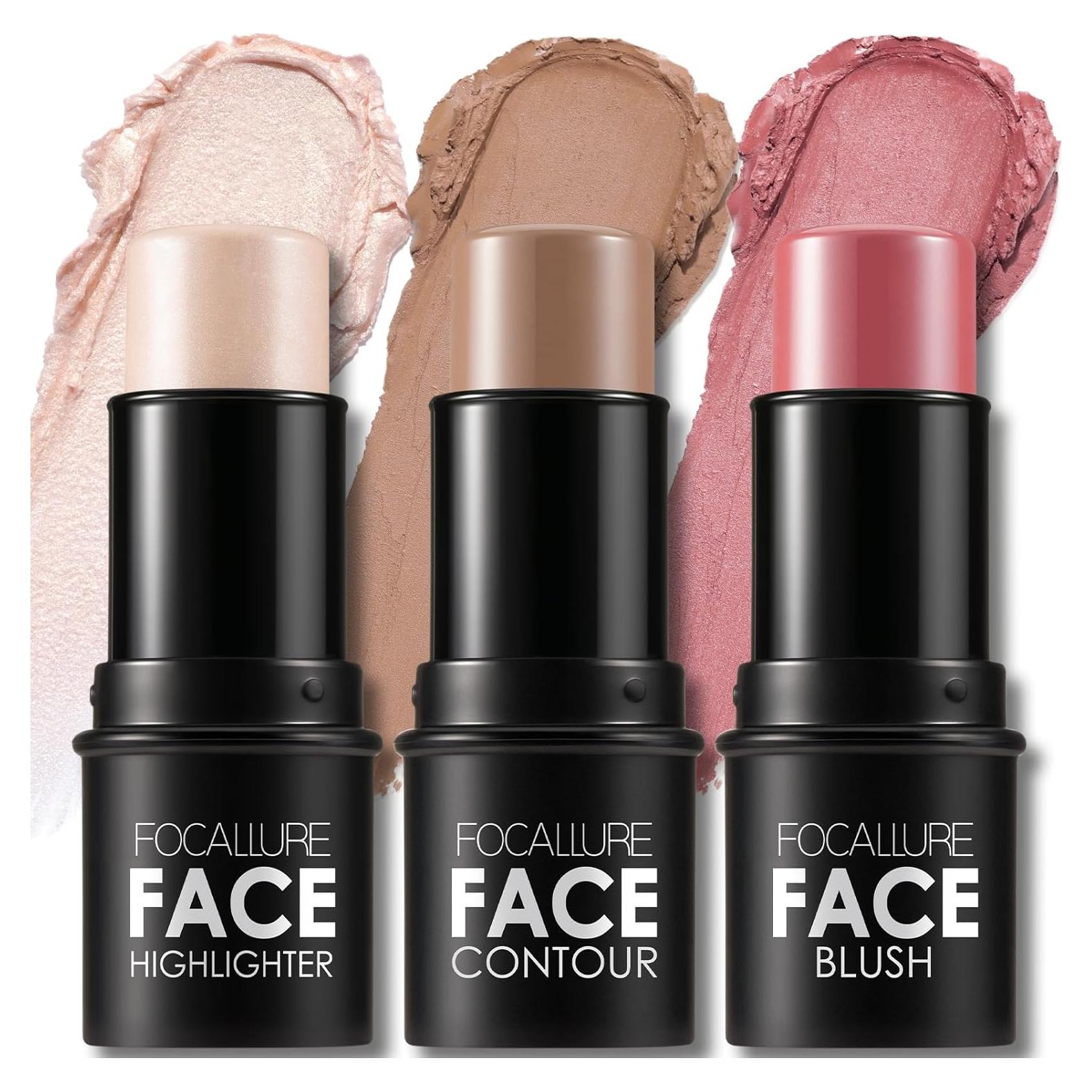 Kit de Contorno en Crema FOCALLURE 3 Pcs LUZ-MEDIO