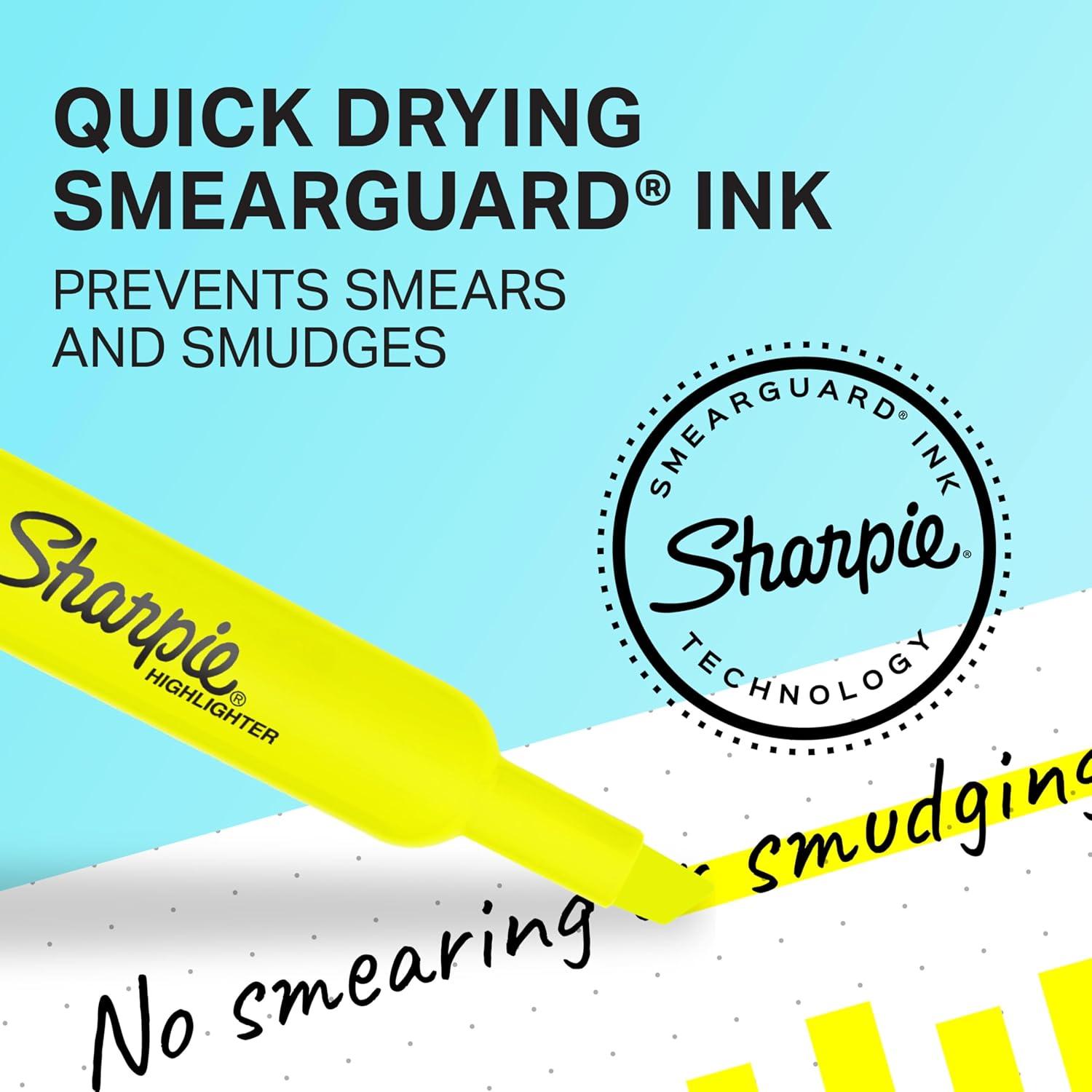 Marcadores de Resaltador Sharpie Tank Verde Fluorescente - 12 Unidades