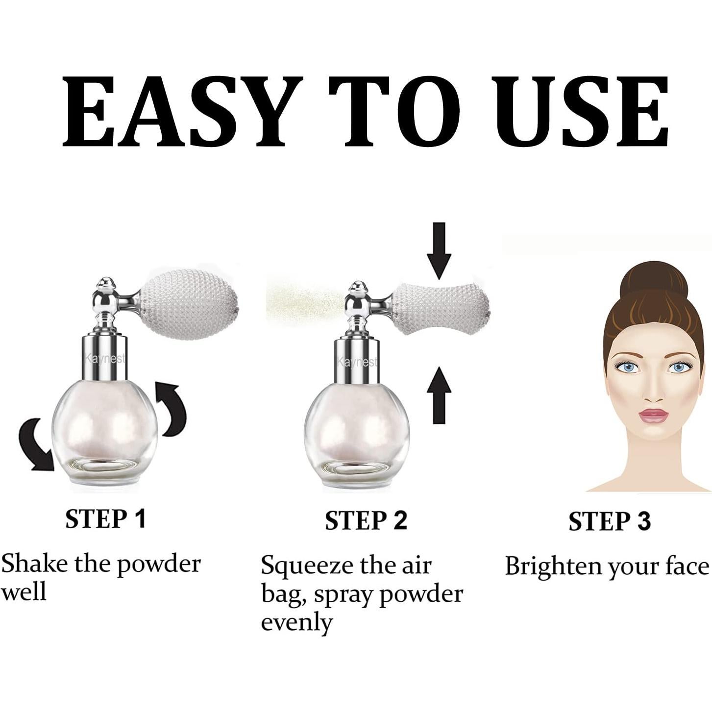 Spray Iluminador Kaynest Blanco Perla 60g - Maquillaje Brillante