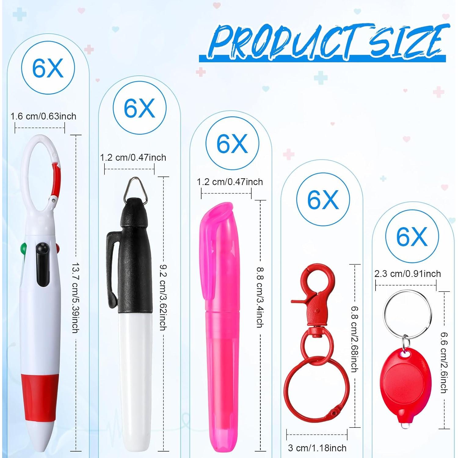 30 Piezas Bolígrafos Retráctiles y Mini Resaltadores Chinco