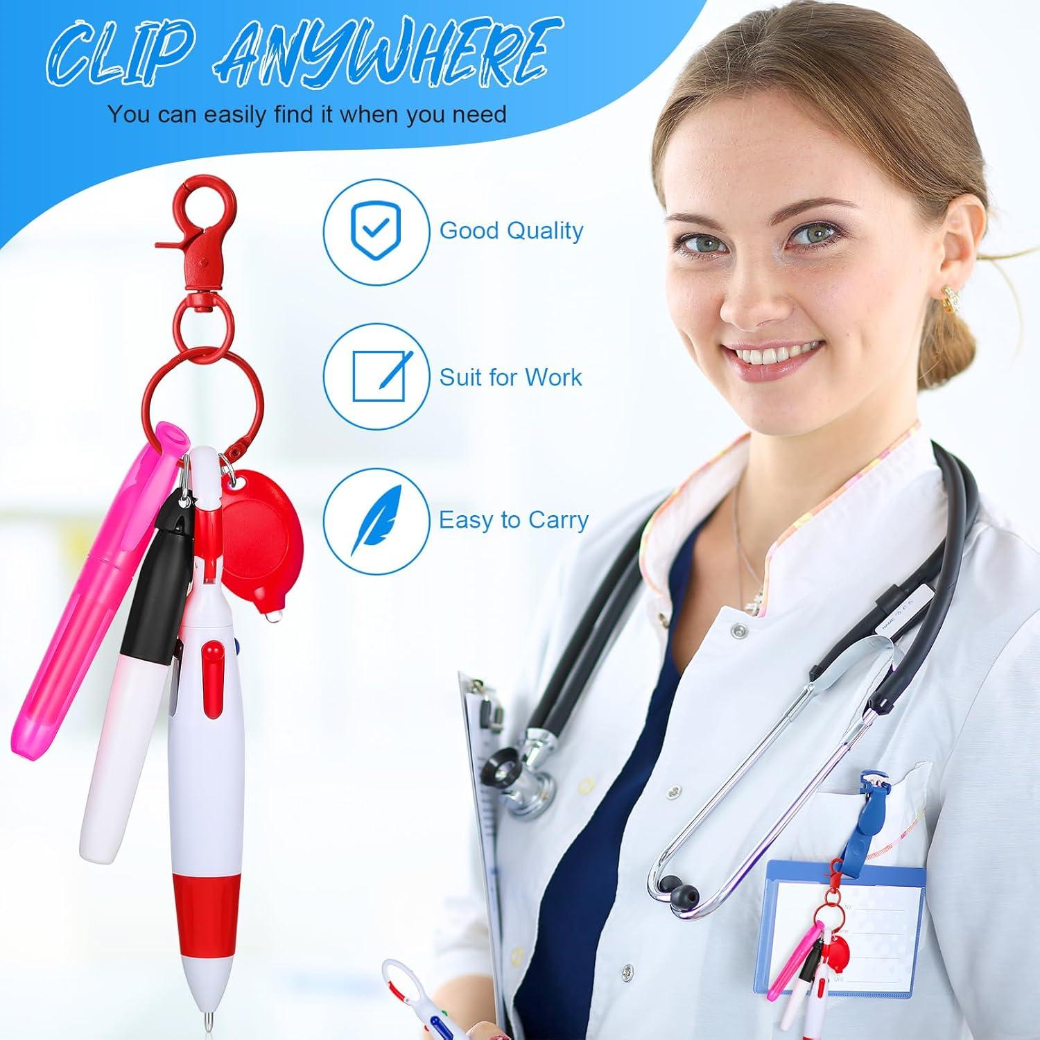 30 Piezas Bolígrafos Retráctiles y Mini Resaltadores Chinco