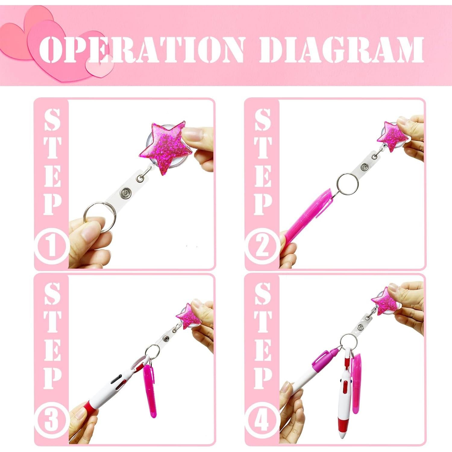 Kit de bolígrafos de enfermera Mivofun 6 piezas con brillo