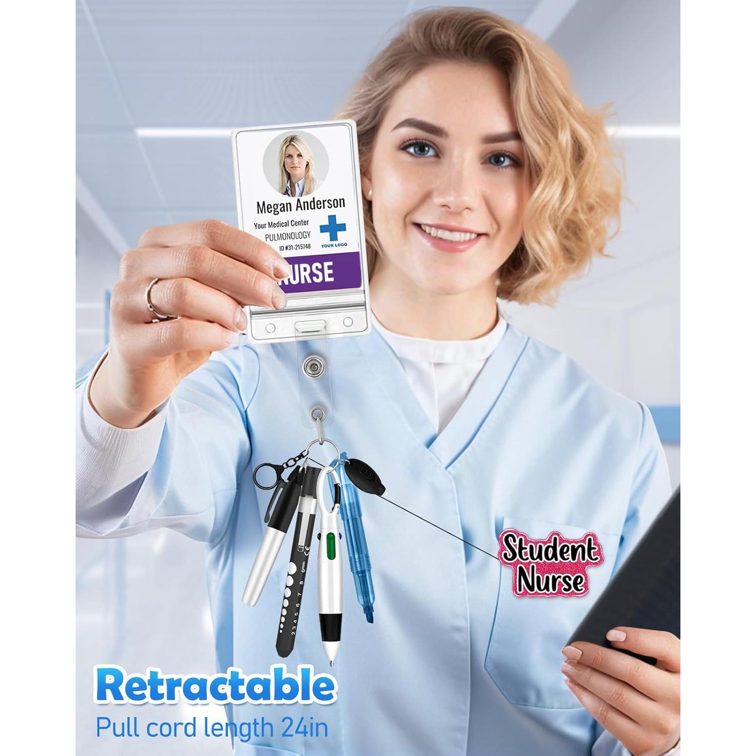 Conjunto de bolígrafos Plifal para enfermeras - 4 piezas con soporte