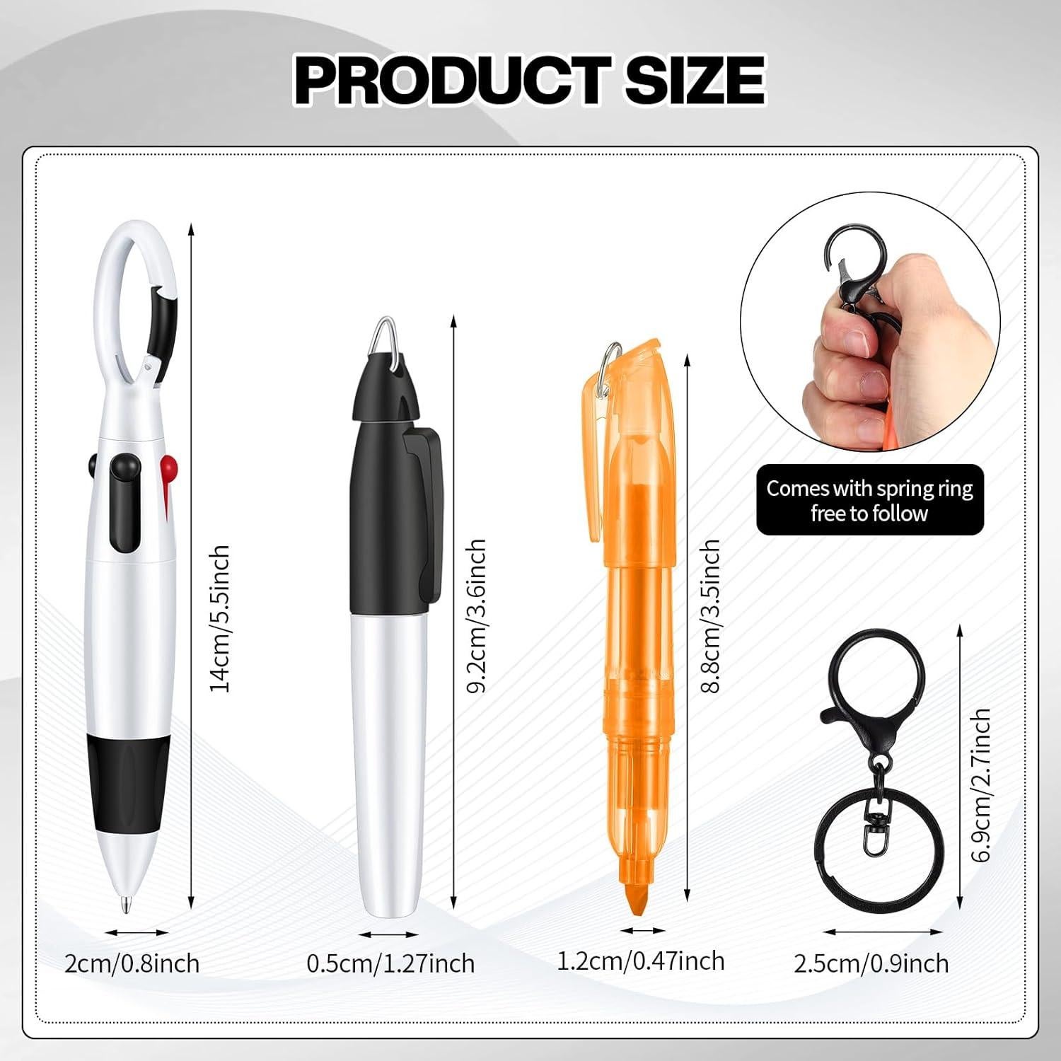 Juego de Bolígrafos para Enfermeras Colarr - 3 Piezas Negro