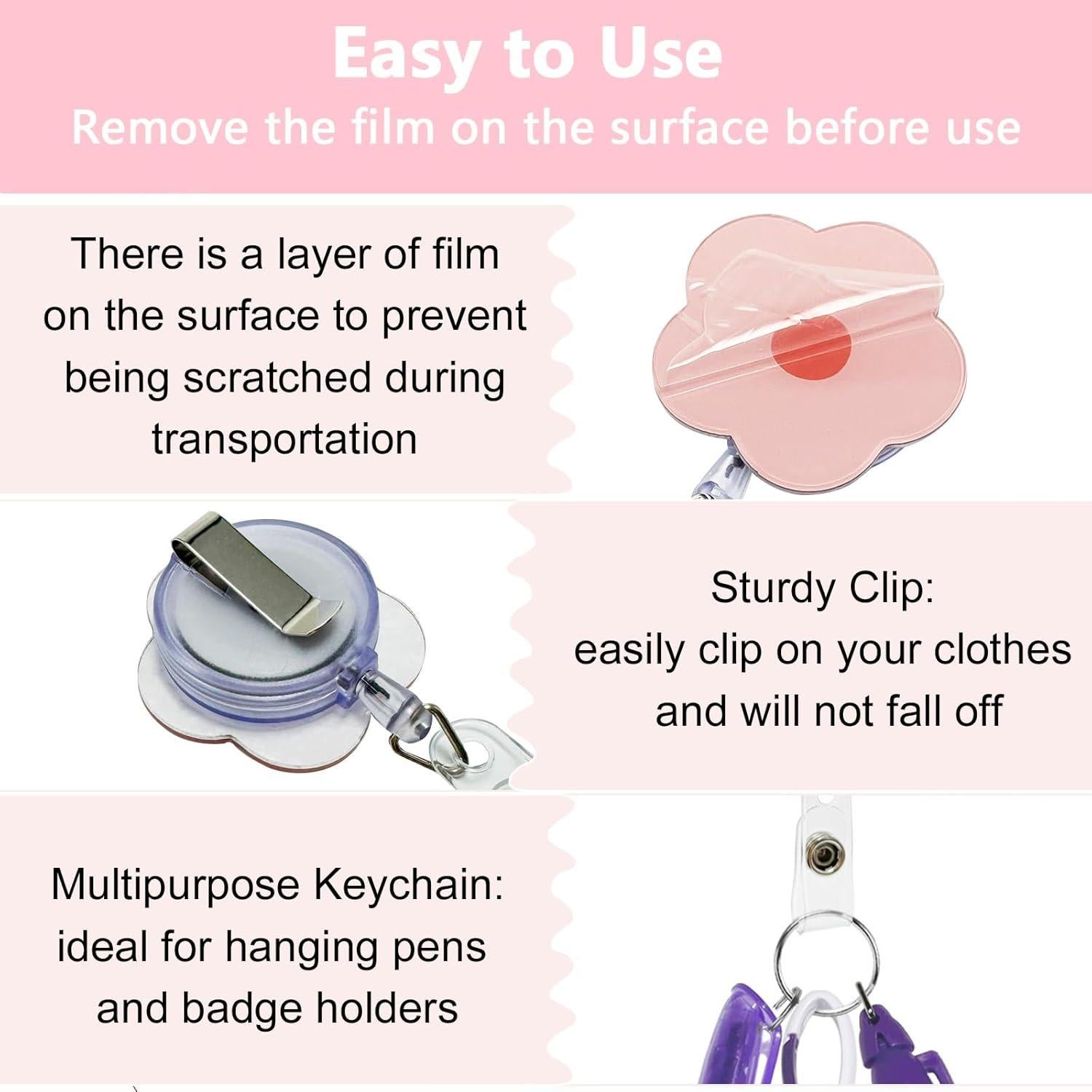 Set de Accesorios para Enfermeras Uaimvie - 2 Paquetes Rosa y Púrpura