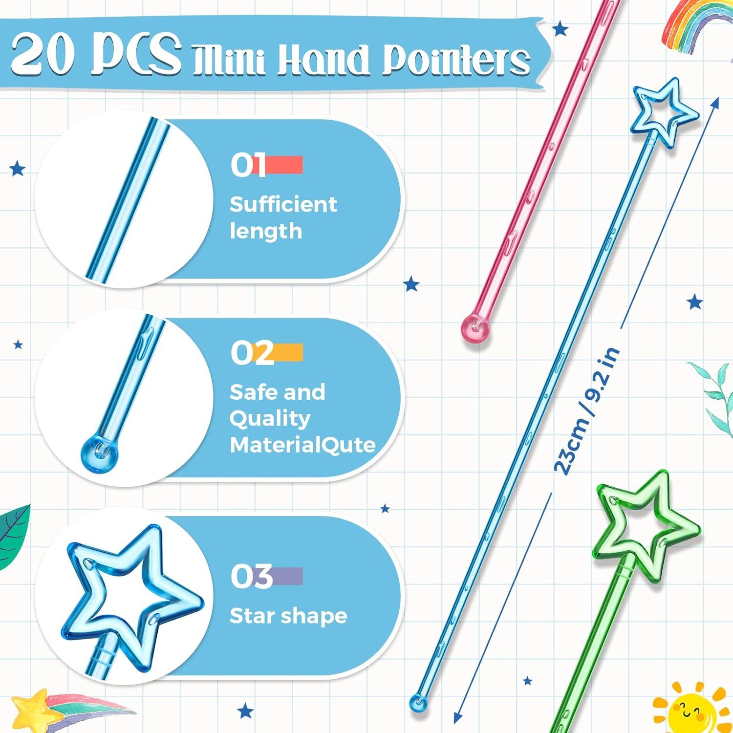 20 Pcs Punteros de Dedo Plástico Capoda para Lectura Infantil