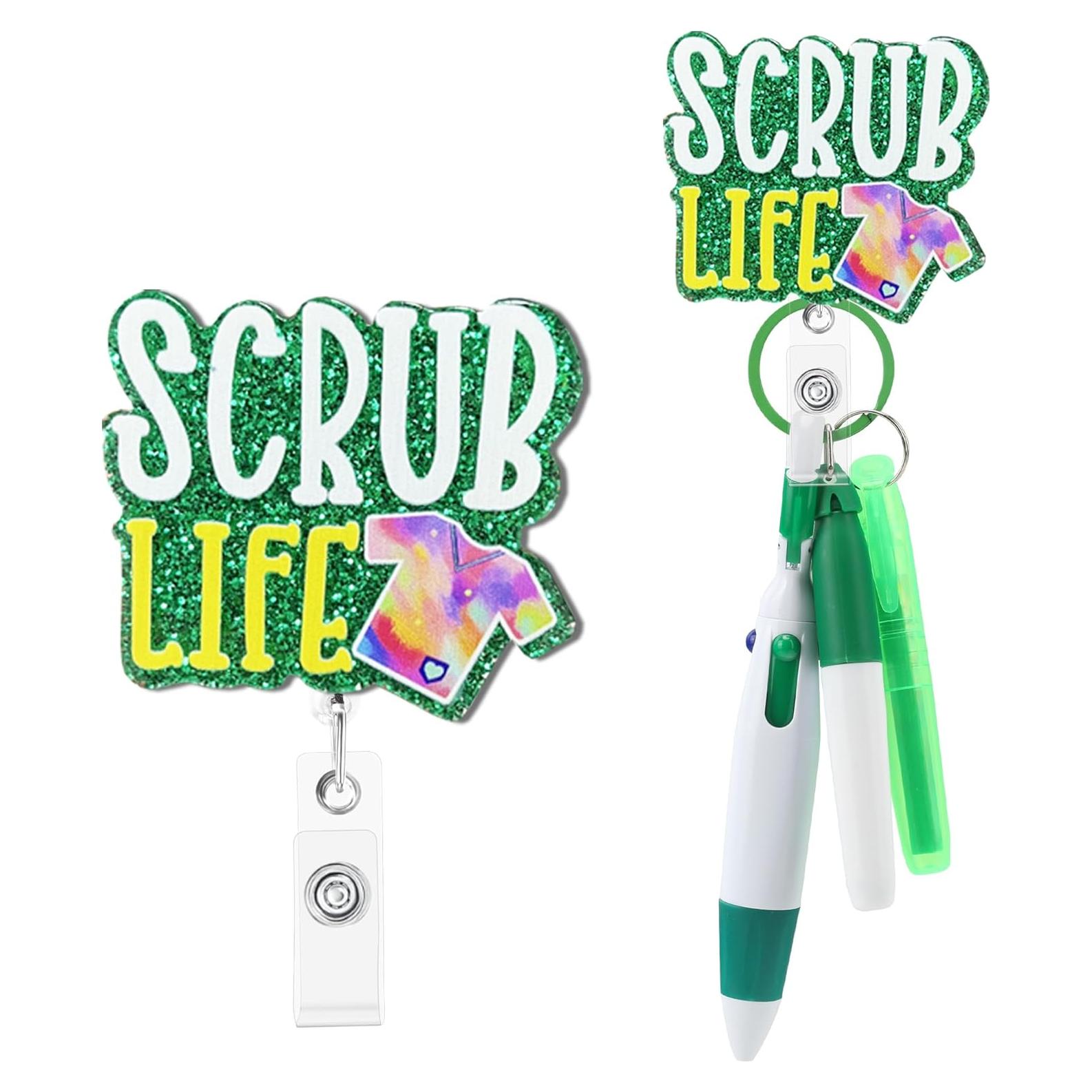 Juego de Insignia Retráctil y Bolígrafos Hotlea Verde