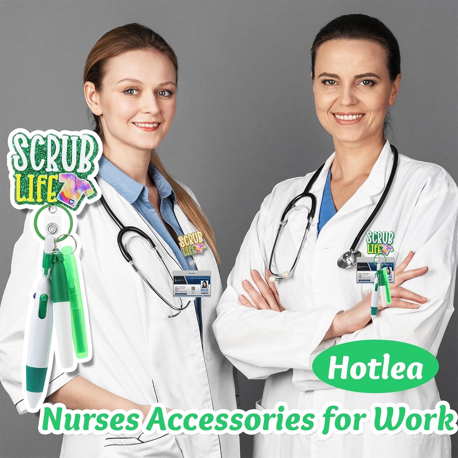 Juego de Insignia Retráctil y Bolígrafos Hotlea Verde