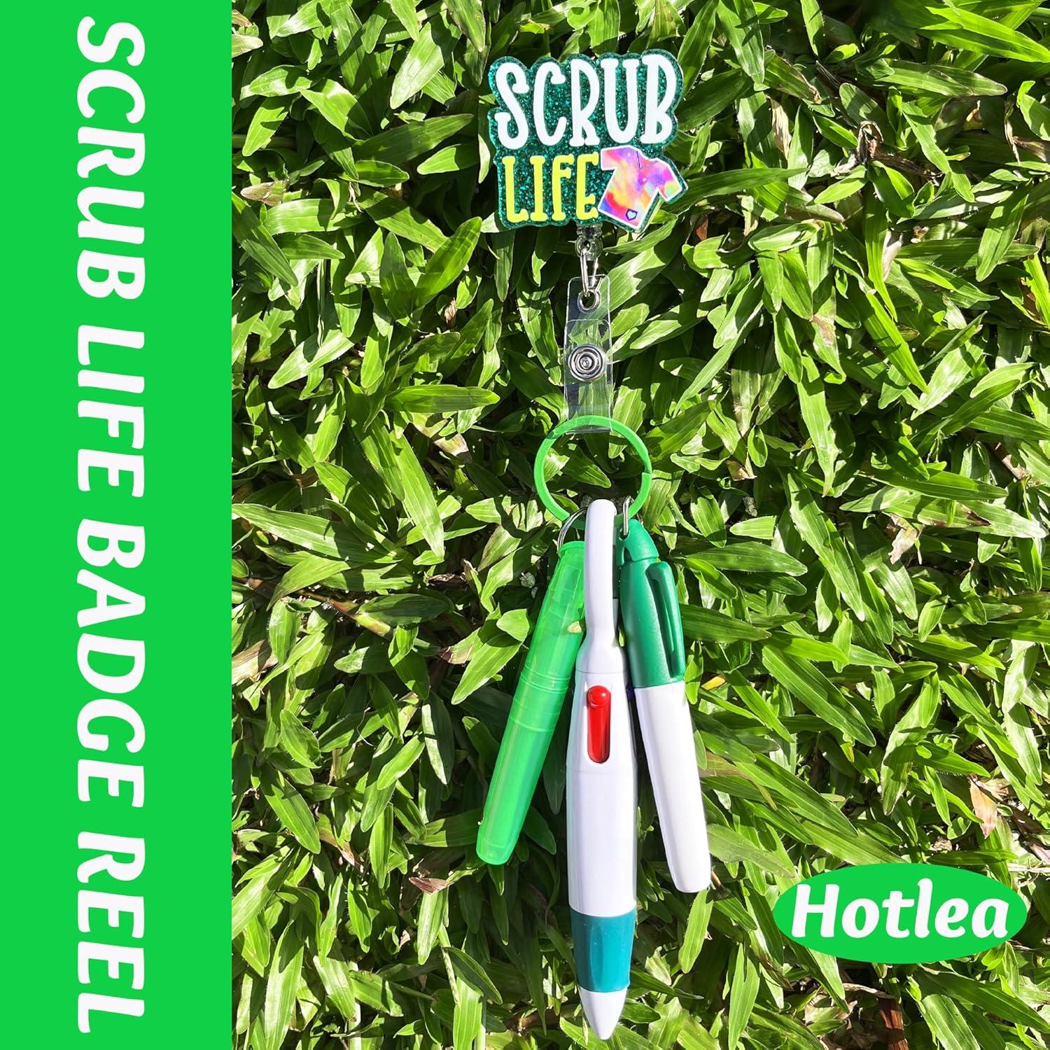 Juego de Insignia Retráctil y Bolígrafos Hotlea Verde