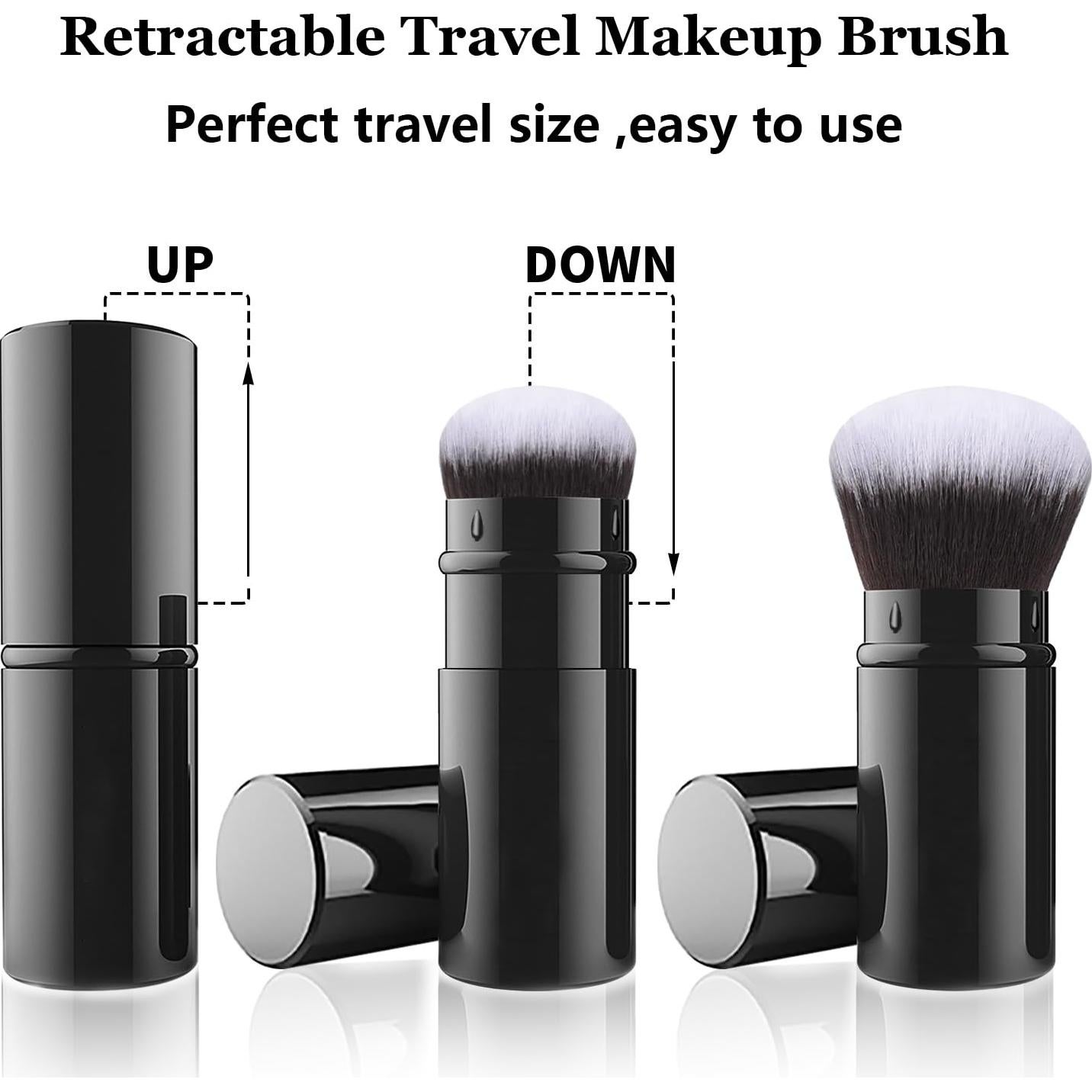 Brocha de Maquillaje Kabuki Retráctil Falliny - Portátil 8.8cm