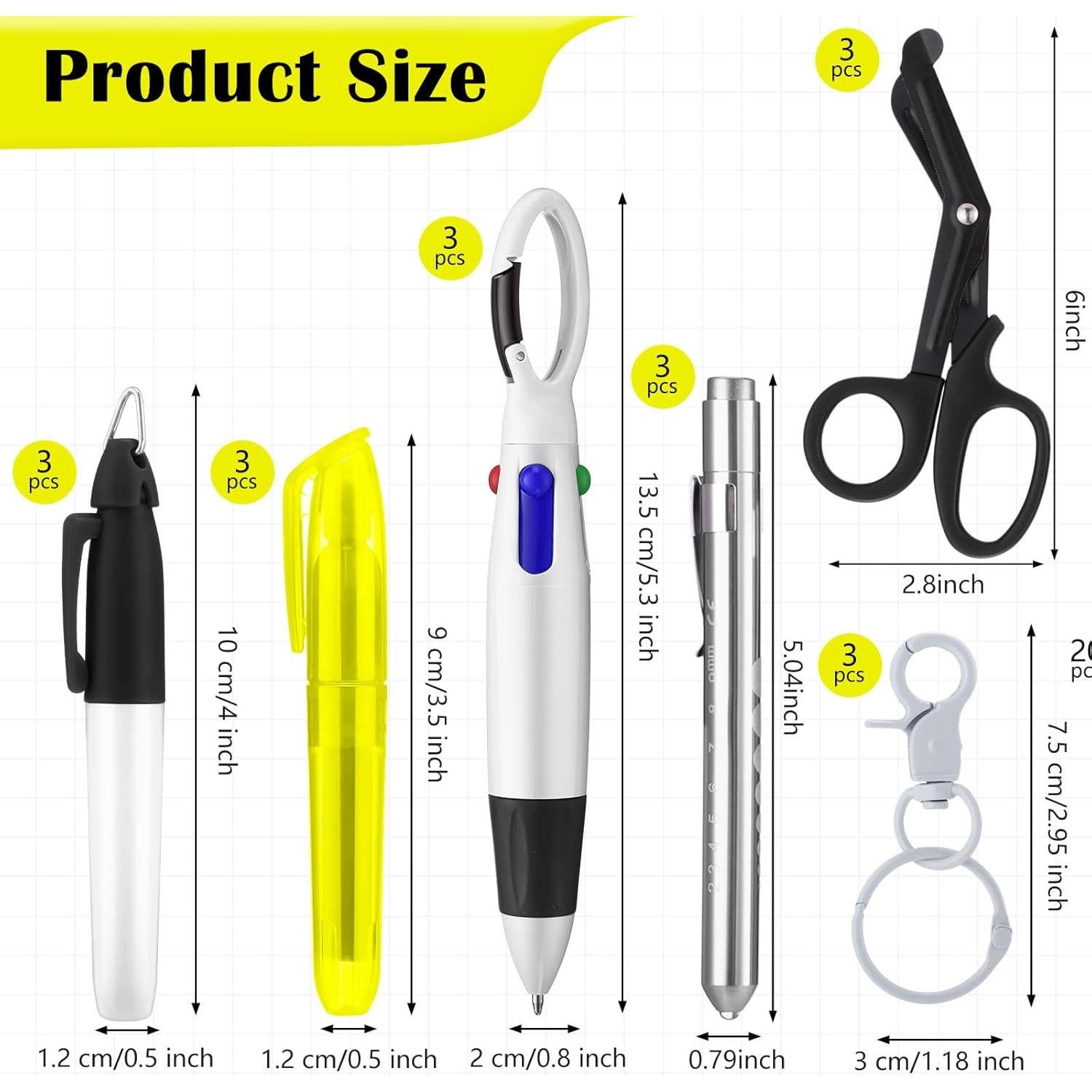 Kit de Accesorios para Enfermeras Geiserailie 18 Piezas