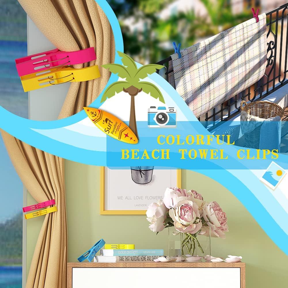 Pinzas de Toalla de Playa Danmu - Multicolor 8 Piezas