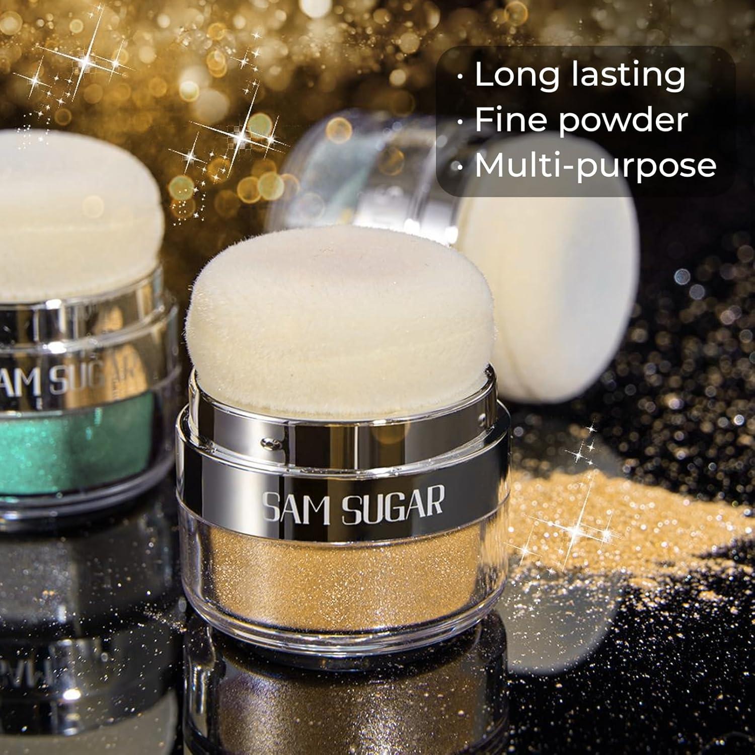 Polvo Iluminador Brillante Afmicat 32g Oro - Maquillaje Facial y Corporal