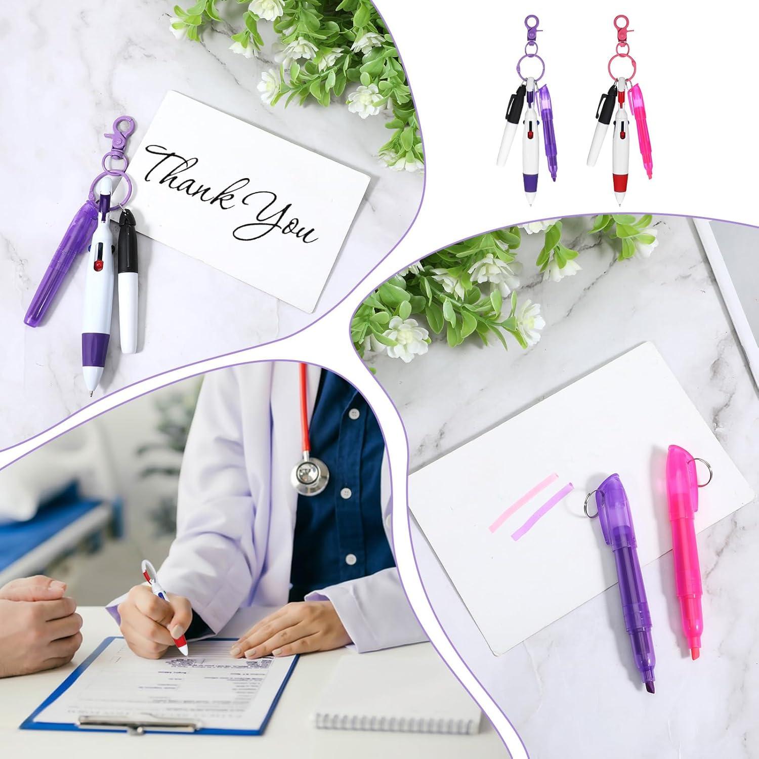 Bolígrafos Mini YBEATY 2 Paquete con Punta de Resaltador