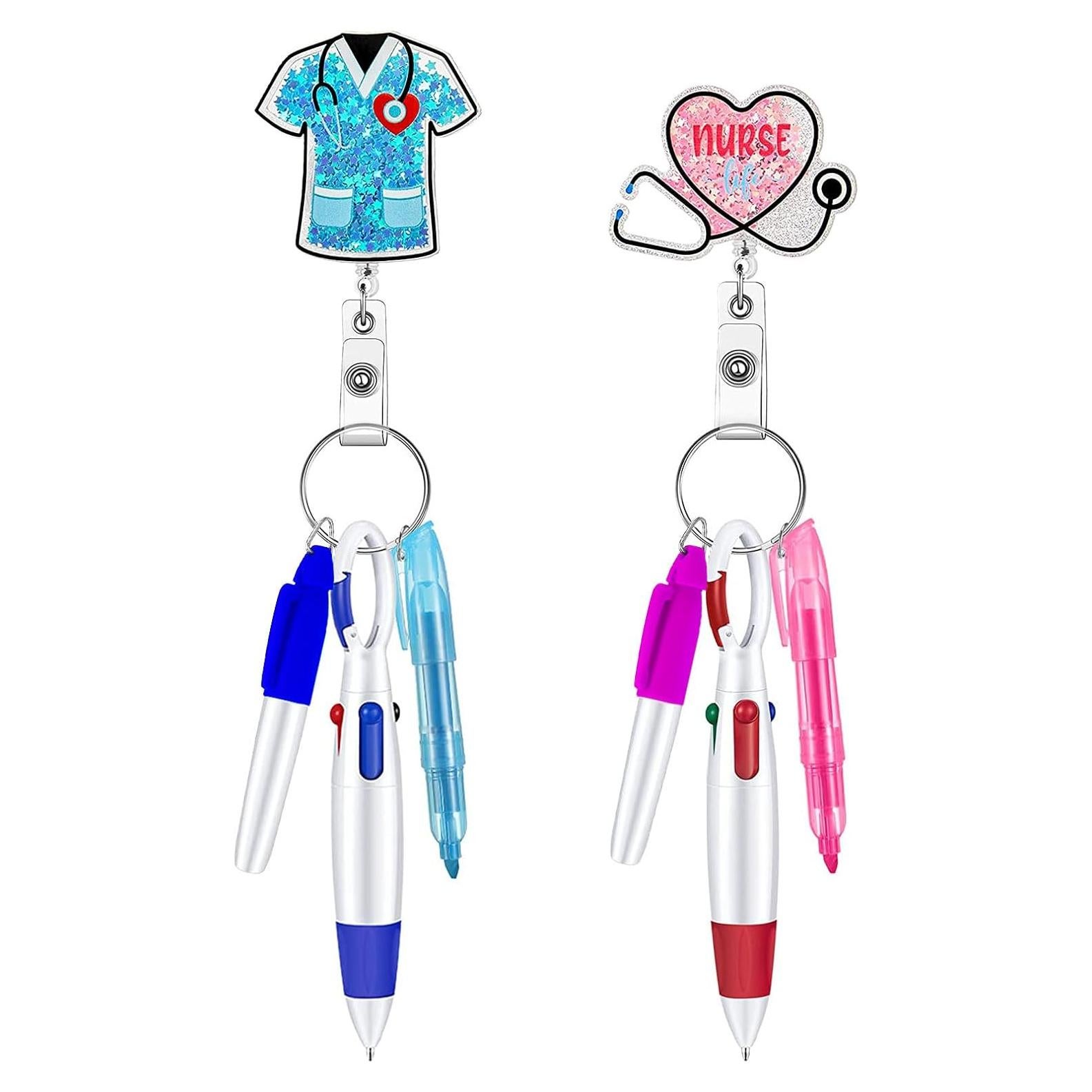 Kit de Insignia de Enfermera Mivofun con Bolígrafos y Resaltadores