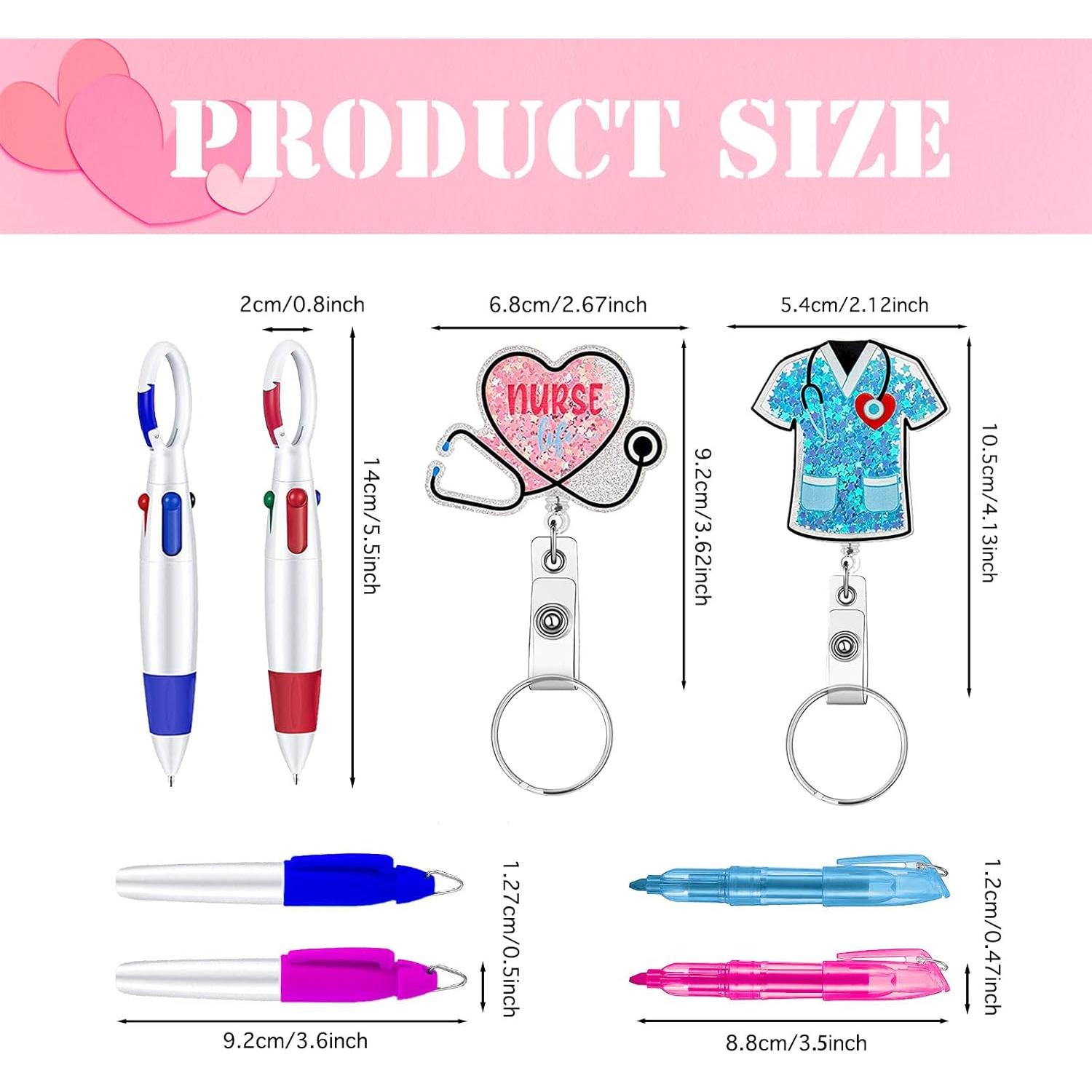 Kit de Insignia de Enfermera Mivofun con Bolígrafos y Resaltadores