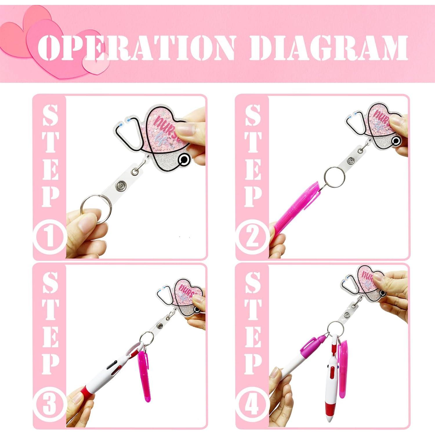 Kit de Insignia de Enfermera Mivofun con Bolígrafos y Resaltadores