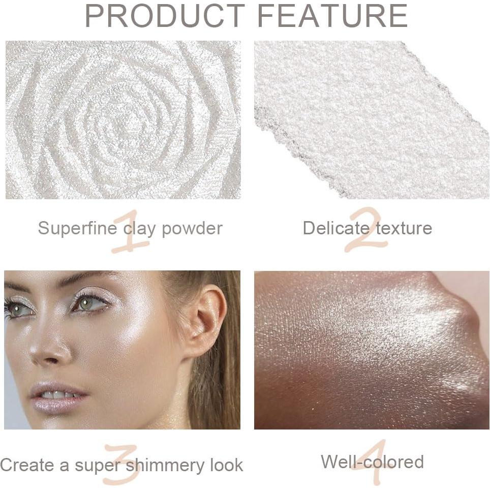 Iluminador de Maquillaje evpct 01 Blanco Perla 18g Brillo Diamante