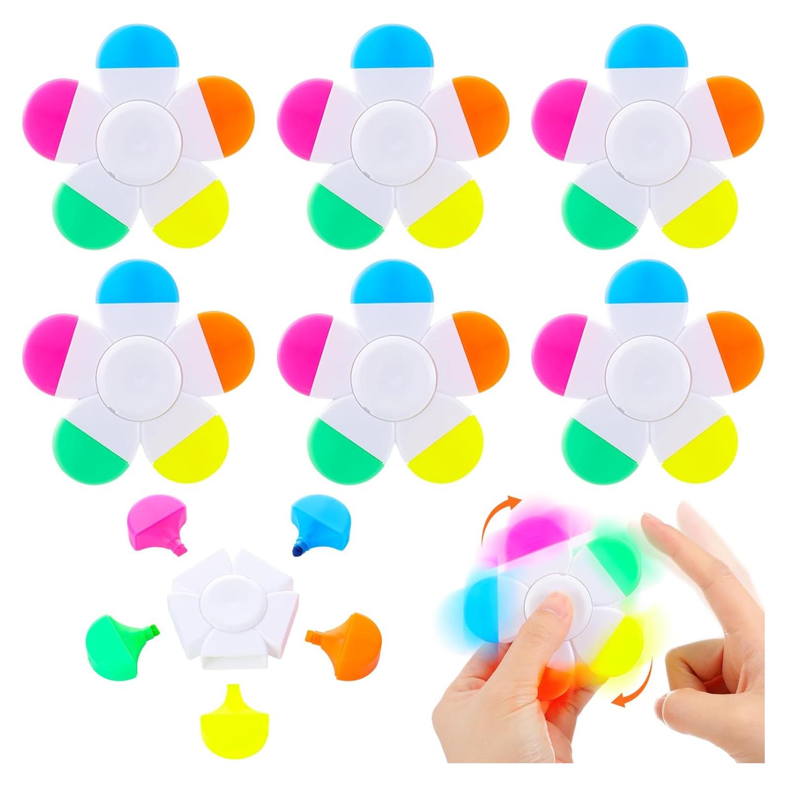Marcadores de Alta Luz Geyee 6 Piezas Multicolor 5-en-1