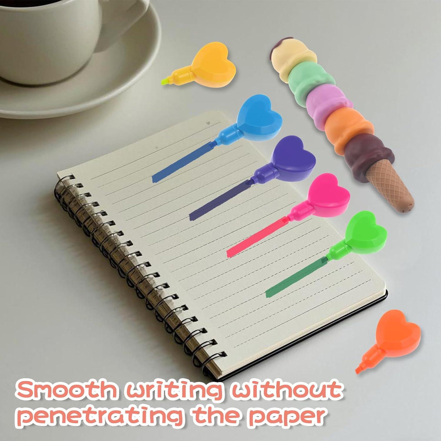 Conjunto de 4 Mini Marcadores Fluorescentes Baowindy Pastel