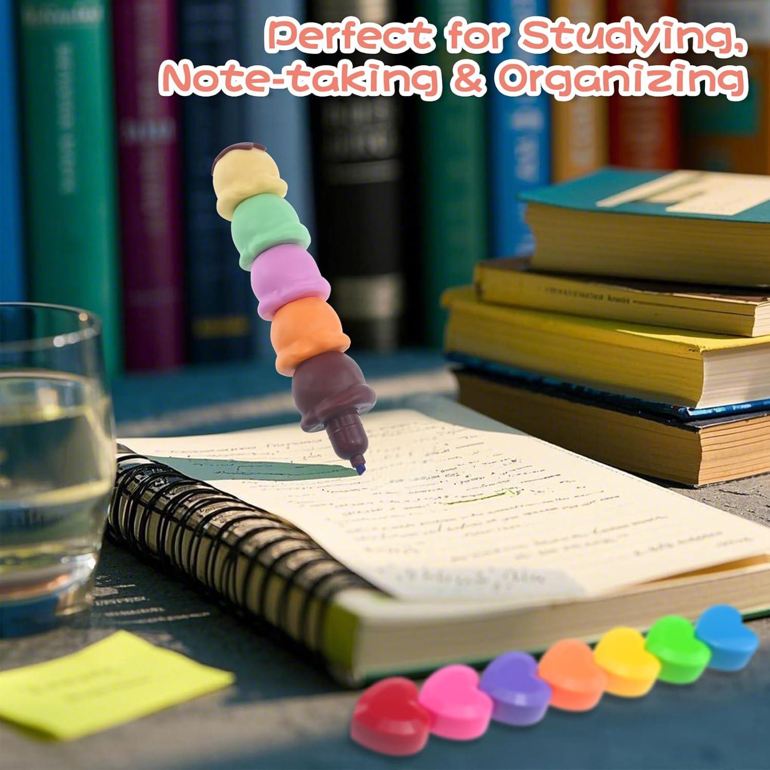 Conjunto de 4 Mini Marcadores Fluorescentes Baowindy Pastel