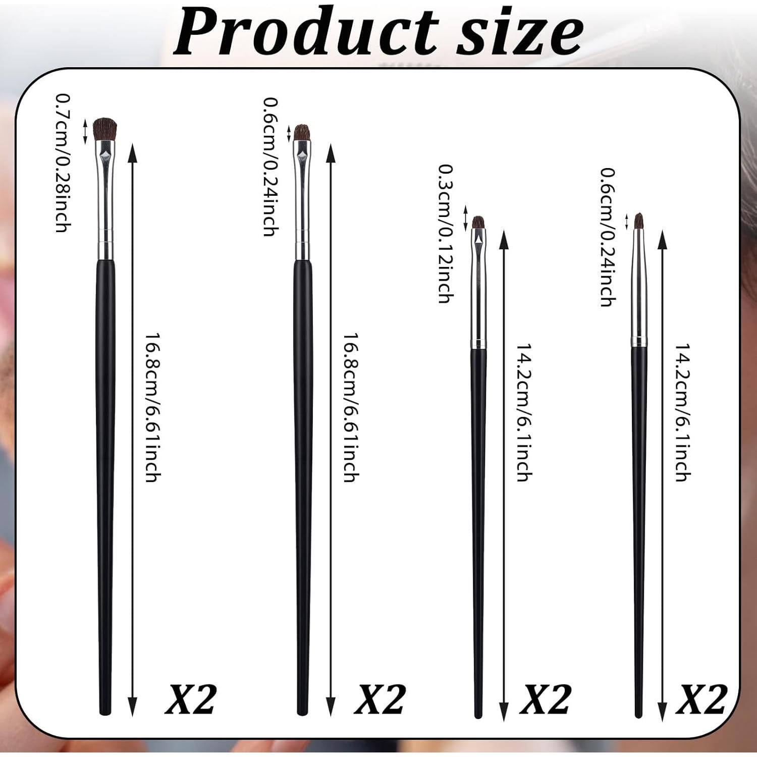 Juego de 8 Brochas de Maquillaje para Ojos WY Lighting