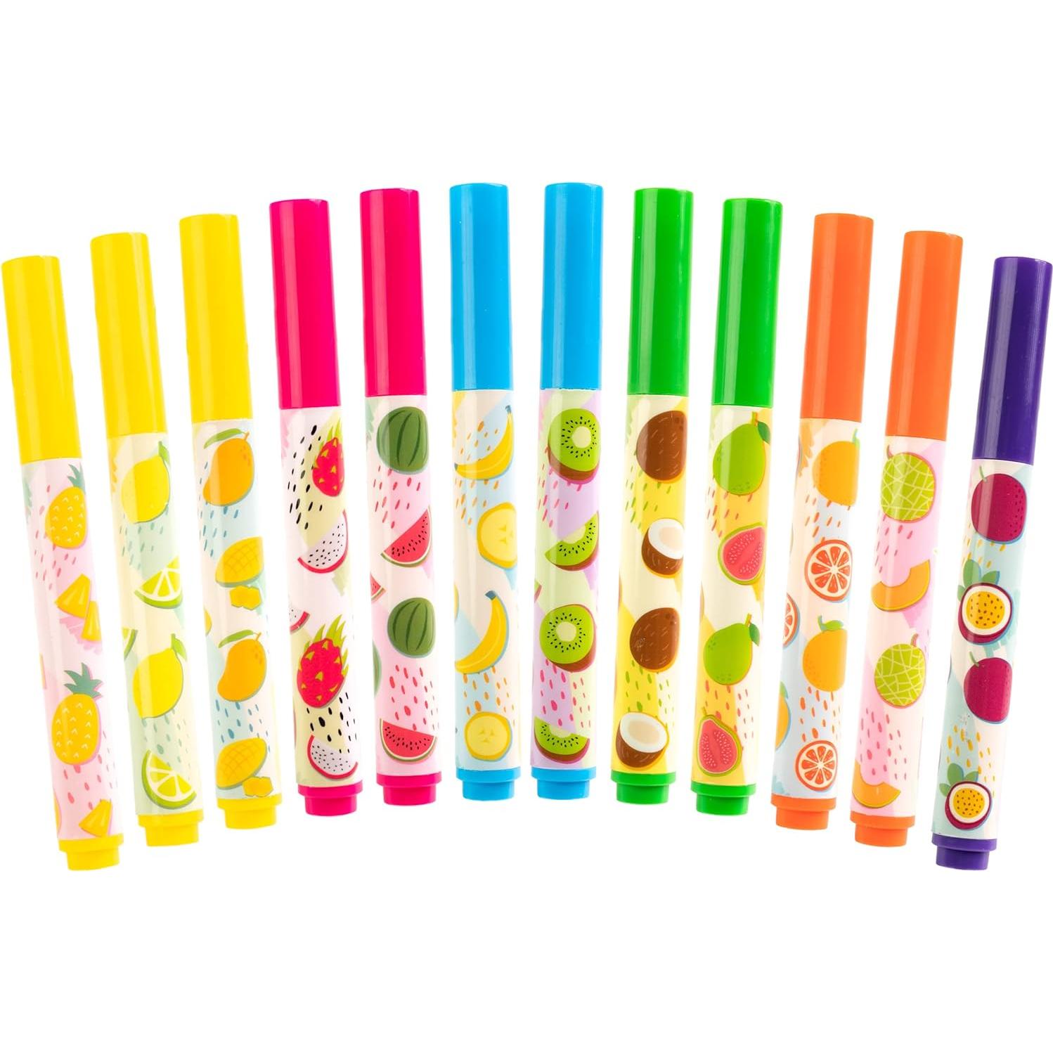 Marcadores Aromatizados Scentco Smarkers 12 Colores Punta Cincel