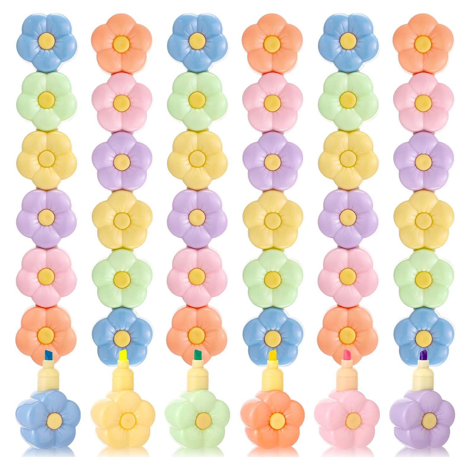 Paquete de 6 Bolígrafos Resaltadores Florales Fullhawl