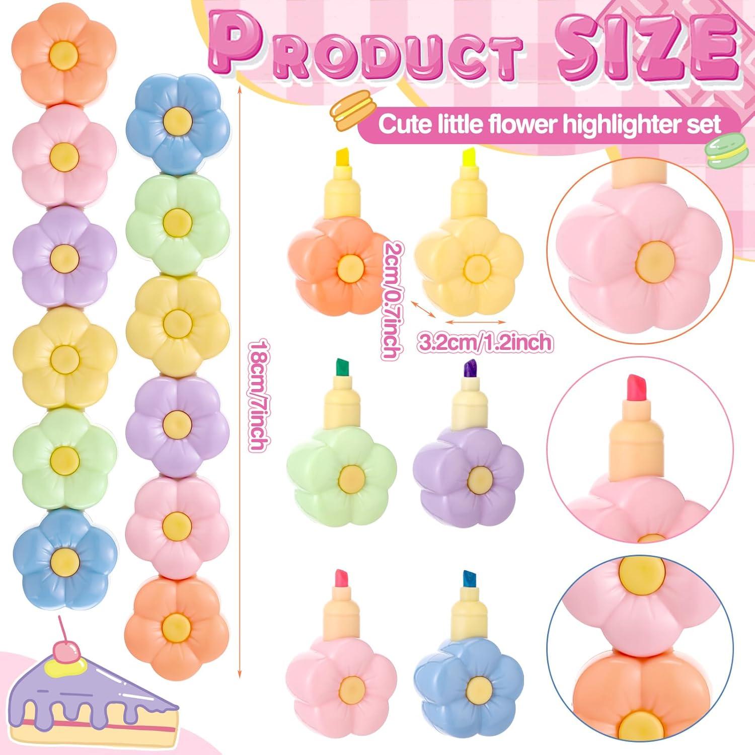 Paquete de 6 Bolígrafos Resaltadores Florales Fullhawl