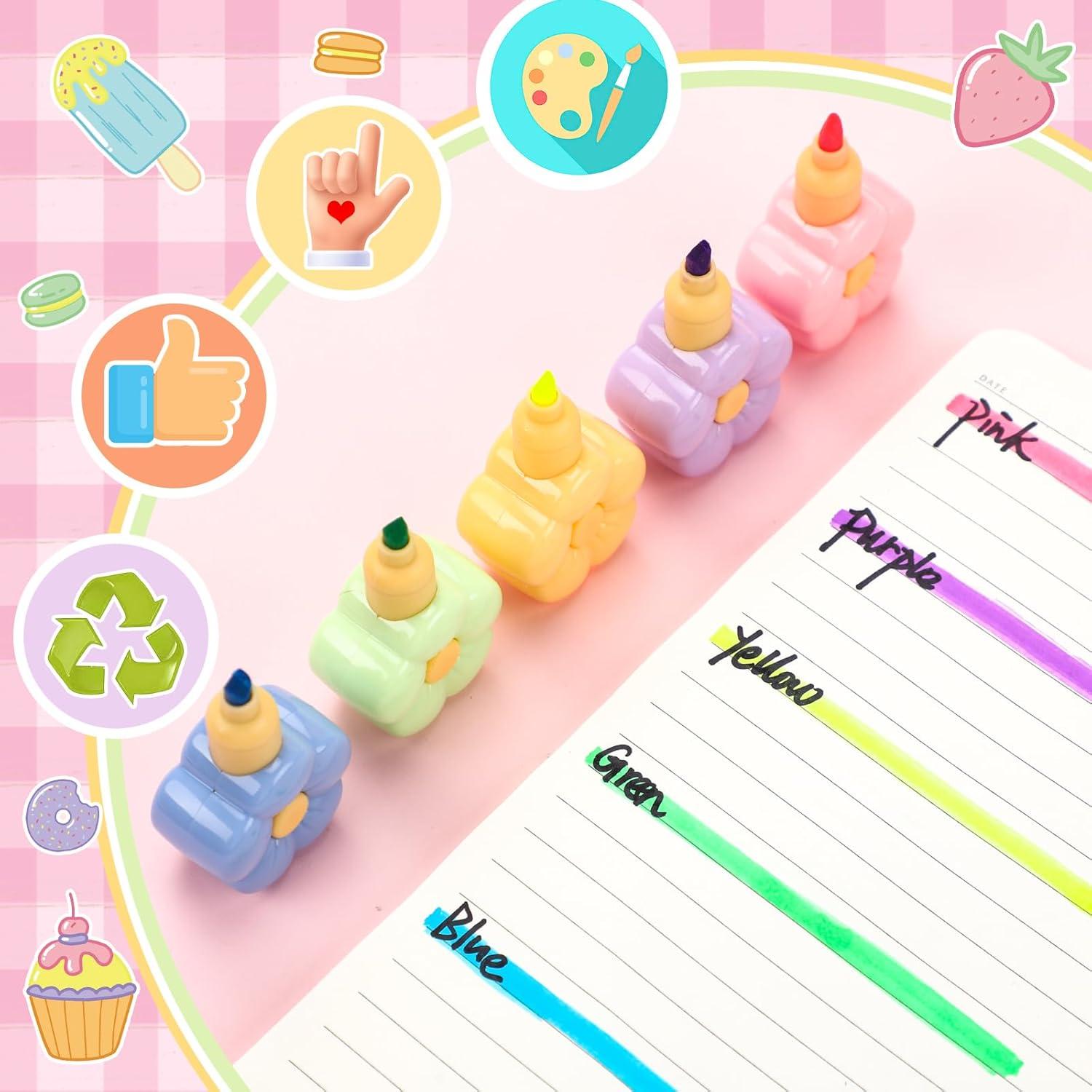 Paquete de 6 Bolígrafos Resaltadores Florales Fullhawl