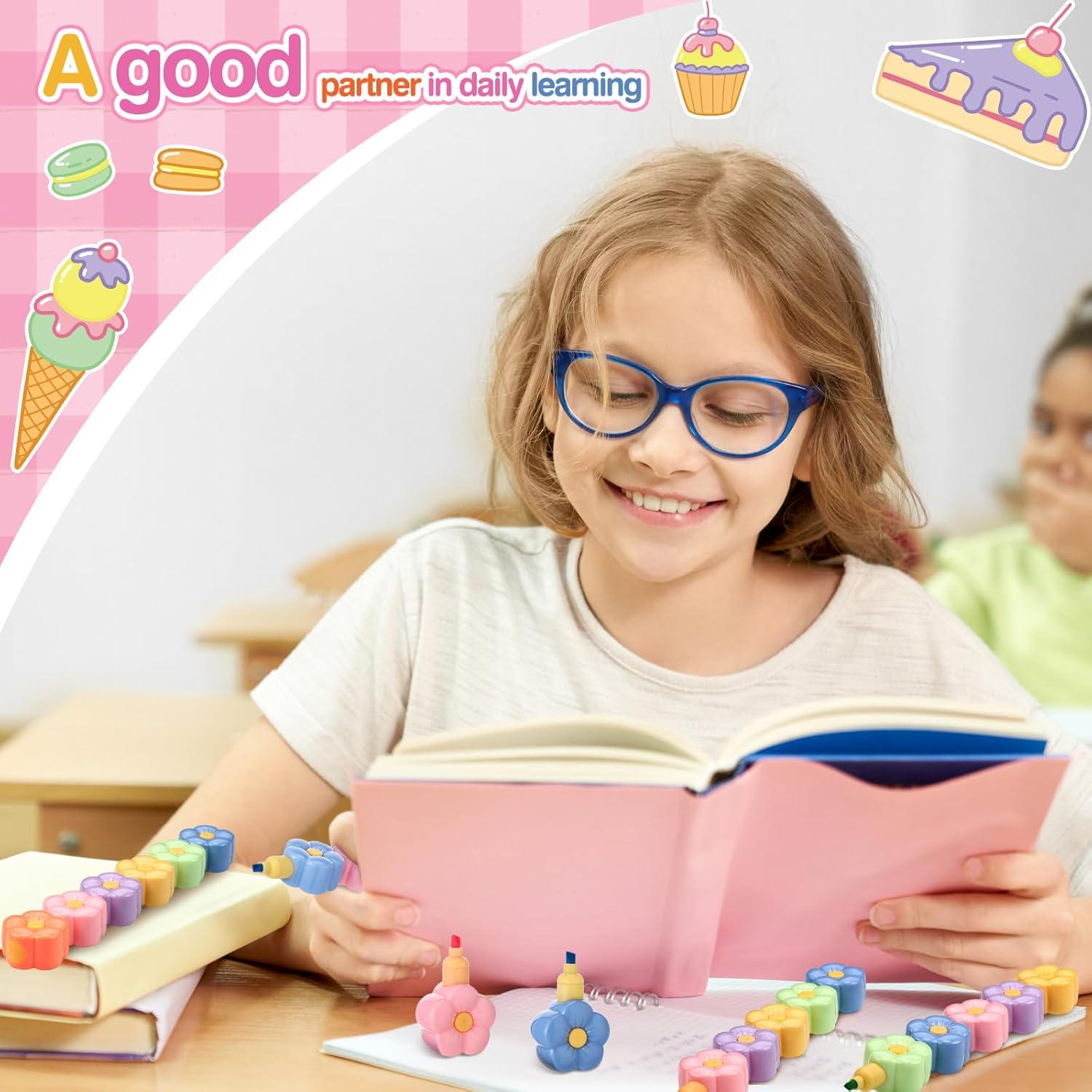 Paquete de 6 Bolígrafos Resaltadores Florales Fullhawl