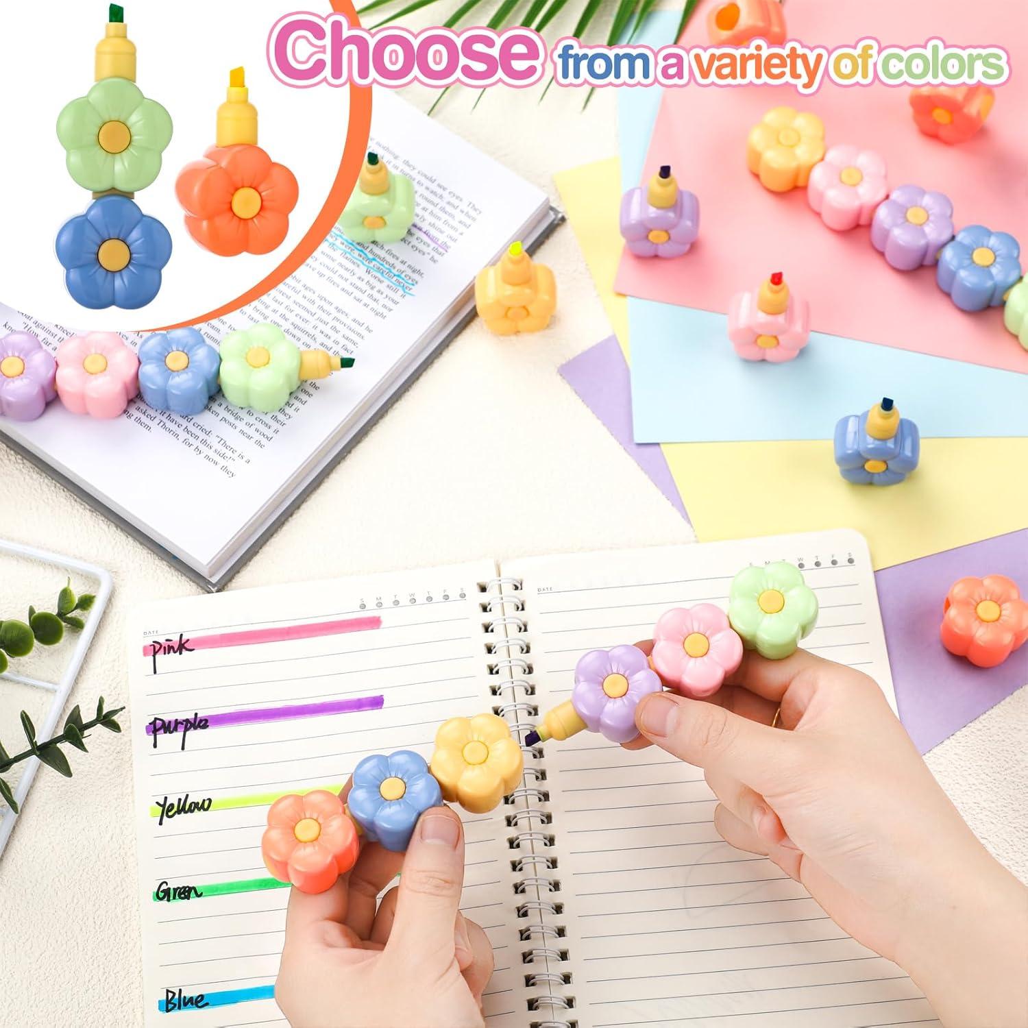 Paquete de 6 Bolígrafos Resaltadores Florales Fullhawl