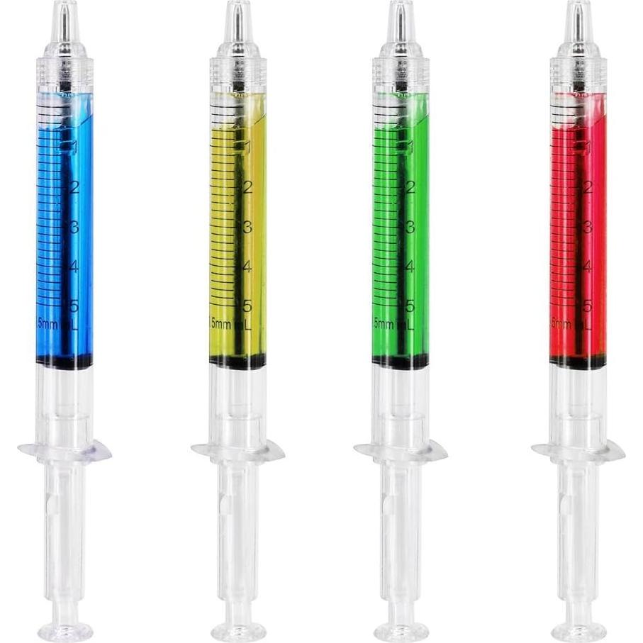 Set 16 Bolígrafos Jeringa y Pastilla SunAngel - Fluorescentes