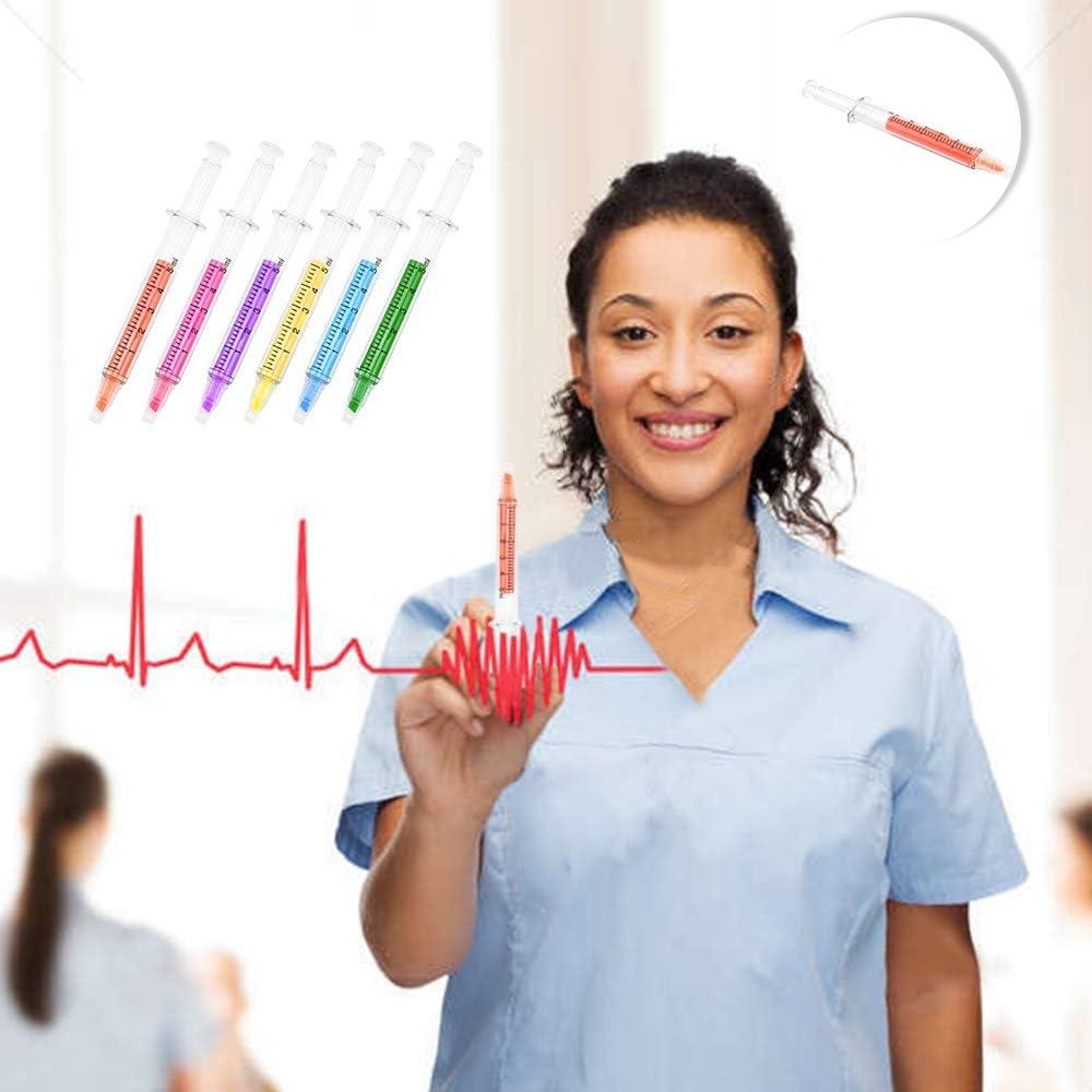 Set 16 Bolígrafos Jeringa y Pastilla SunAngel - Fluorescentes