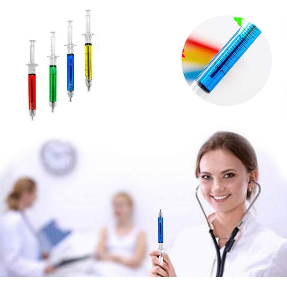 Set 16 Bolígrafos Jeringa y Pastilla SunAngel - Fluorescentes