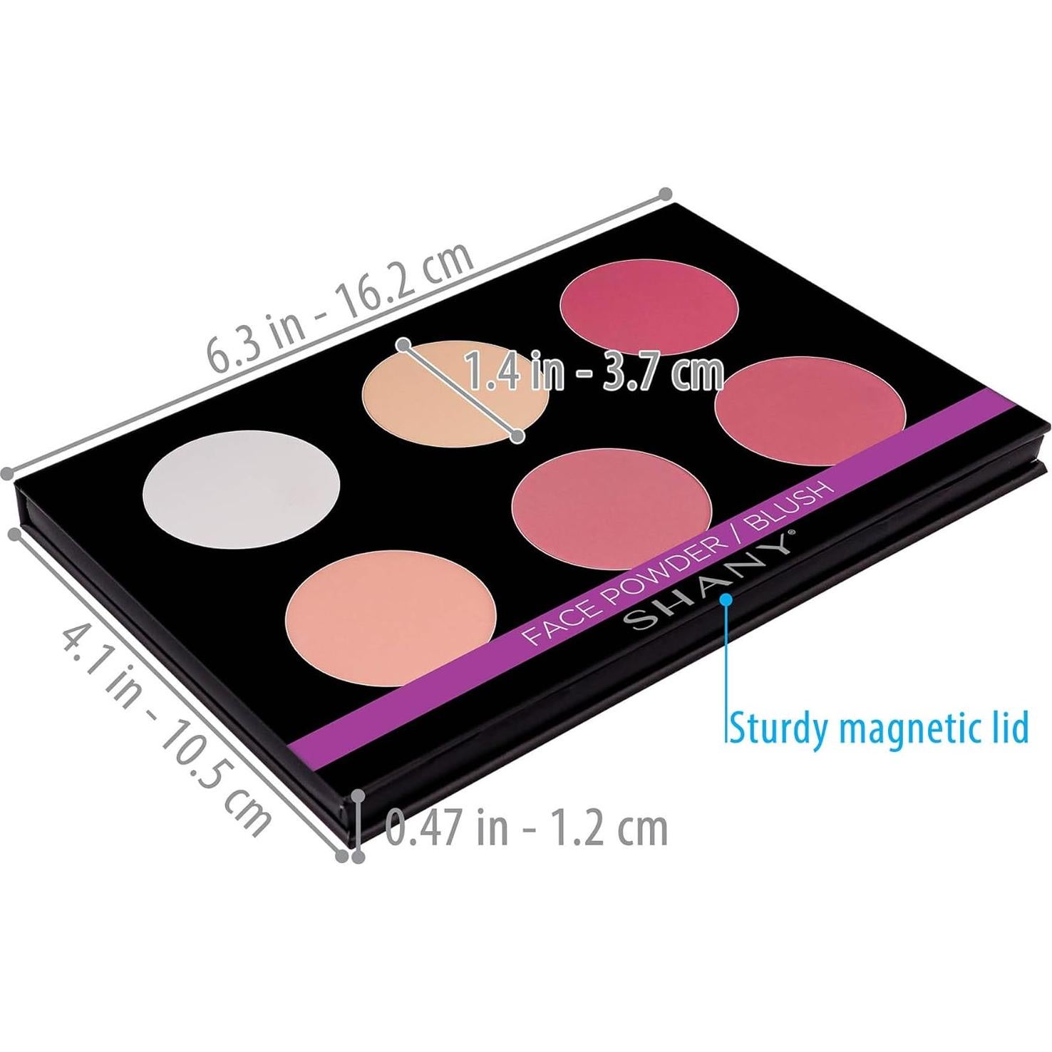 Paleta de Rubor Shimmer y Mate SHANY - Capa 4 - 6 Tonos