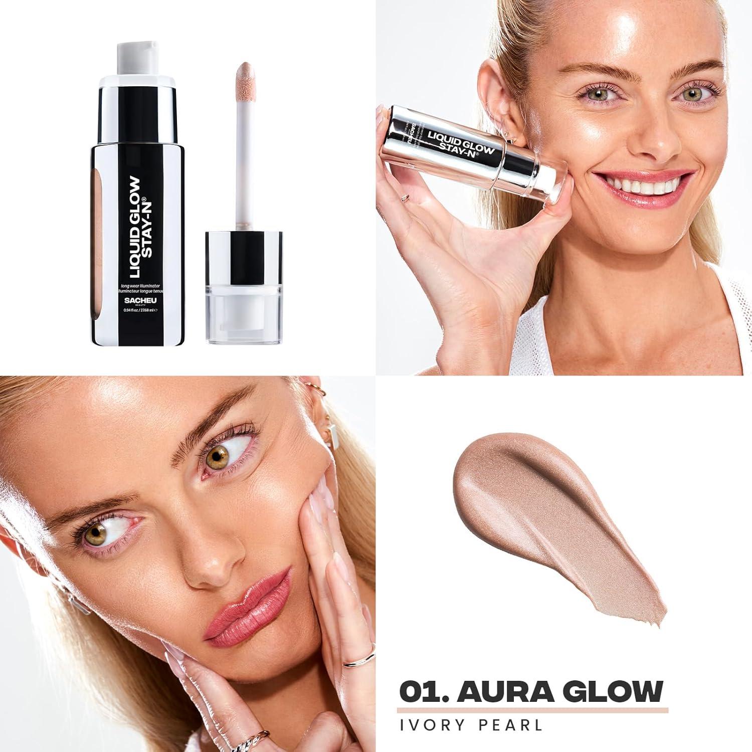 Iluminador Líquido Sacheu STAY-N 30ml Aura Glow Larga Duración