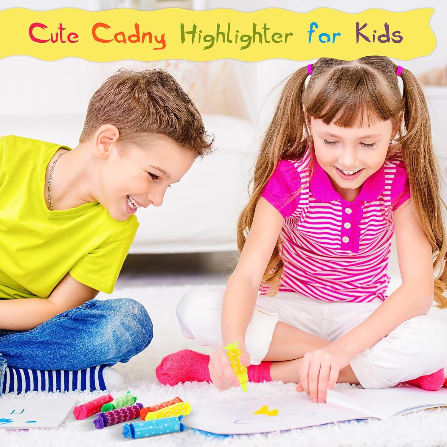 144 Mini Resaltadores Teling Geometría 6 Colores Pastel