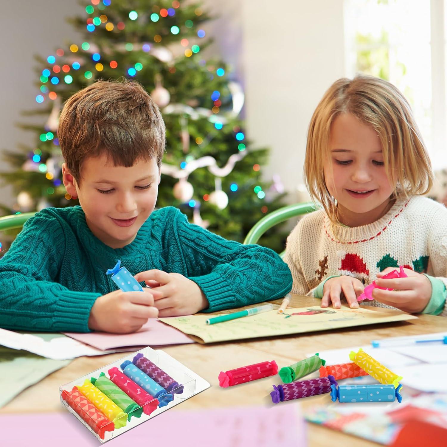 144 Mini Resaltadores Teling Geometría 6 Colores Pastel