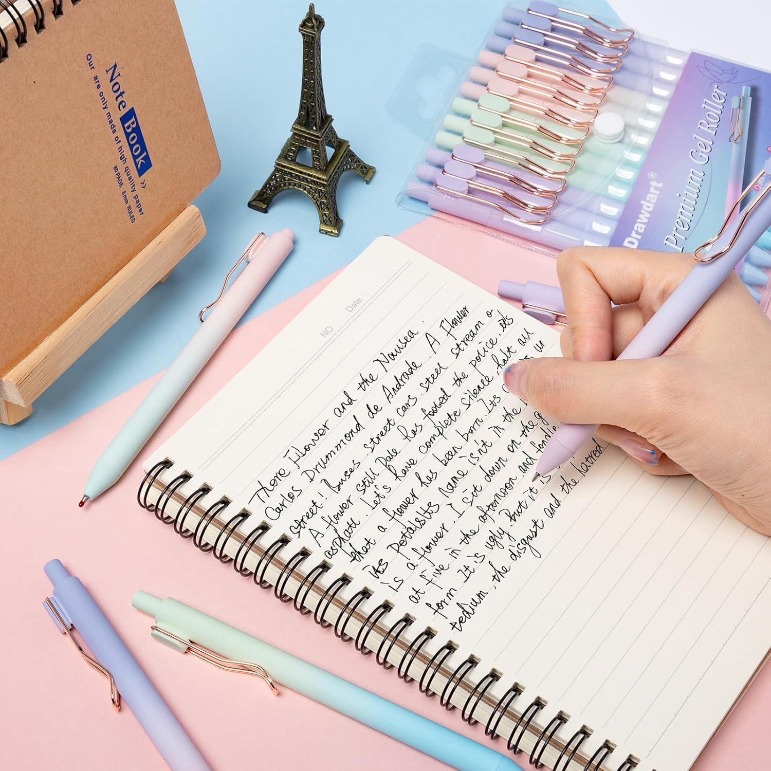 Bolígrafos Retráctiles Drawdart, 12 Pcs Tinta Negra 0.5mm