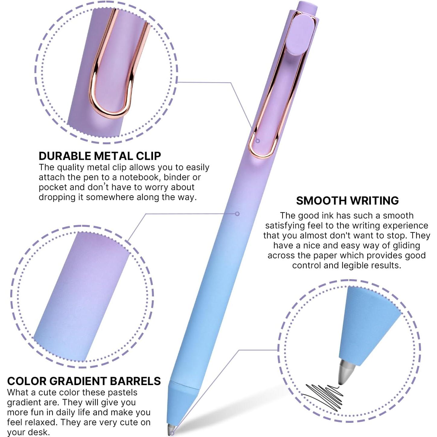 Bolígrafos Retráctiles Drawdart, 12 Pcs Tinta Negra 0.5mm