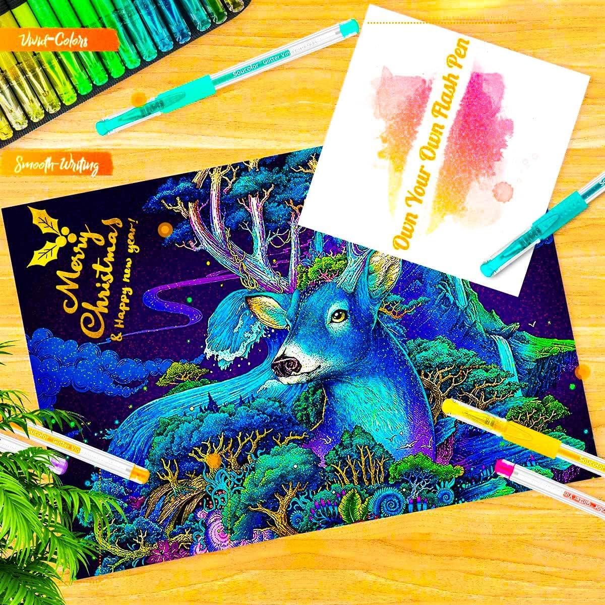 Set de Bolígrafos de Gel Soucolor 120 Piezas para Colorear