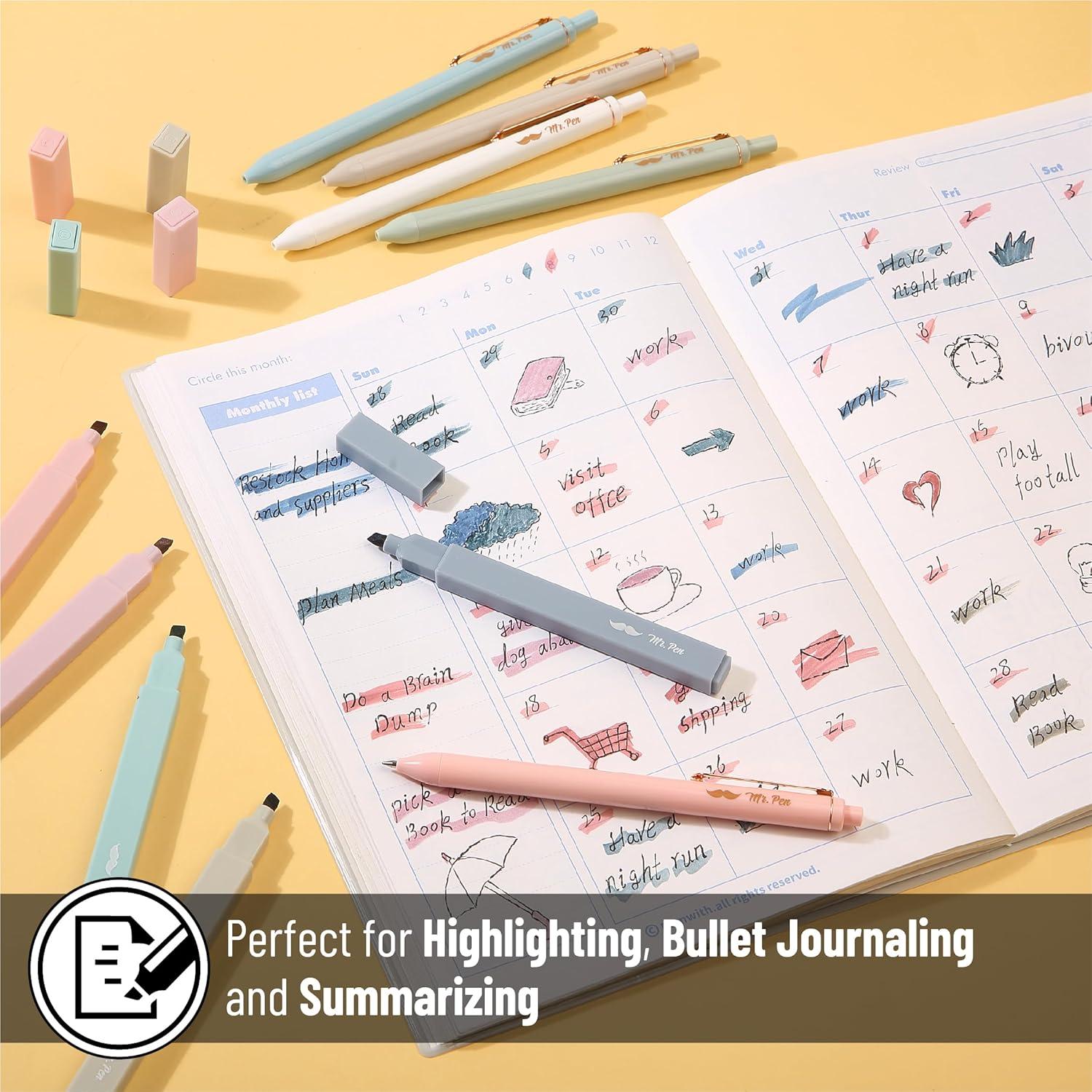 Set de Marcadores y Bolígrafos Mr. Pen - 10 Colores Pastel