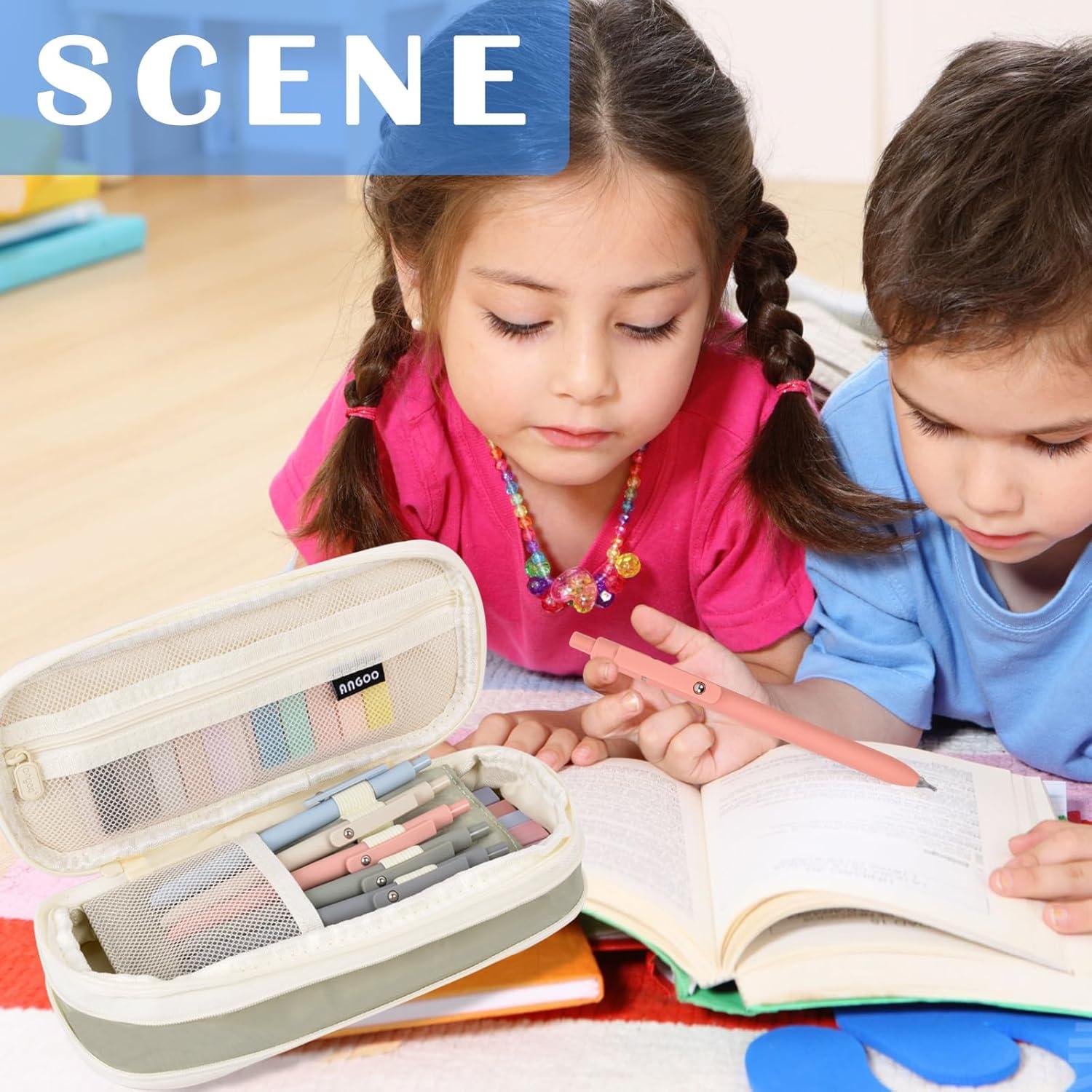 27 Piezas Suministros Escolares ChezMax - Marcadores, Bolígrafos y Estuche