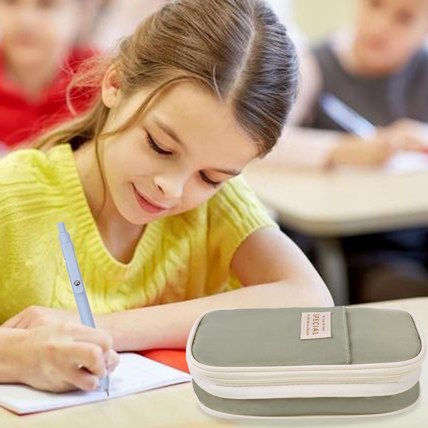 27 Piezas Suministros Escolares ChezMax - Marcadores, Bolígrafos y Estuche