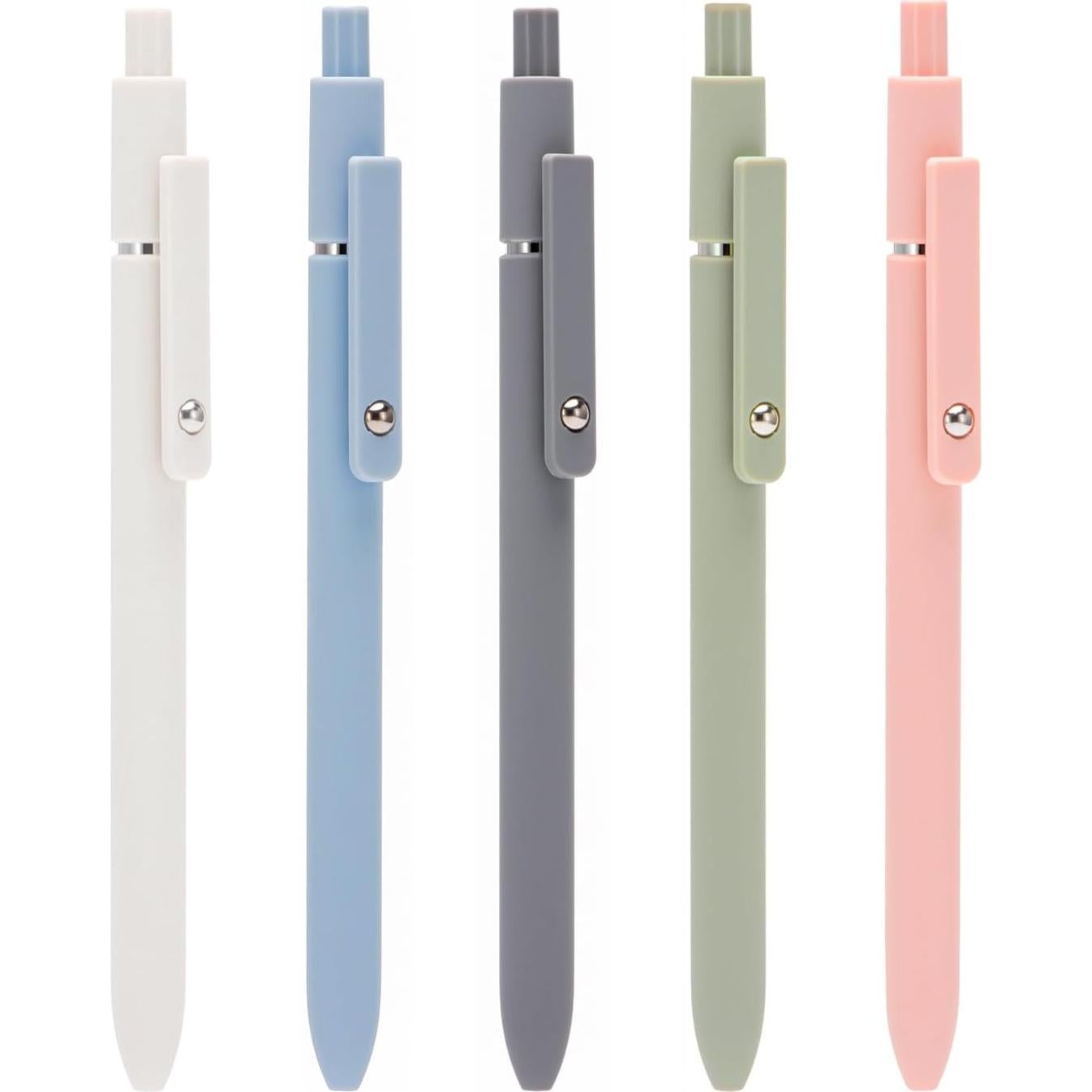 Juego de 5 bolígrafos de gel Wikult Morandi tinta negra 0.5mm